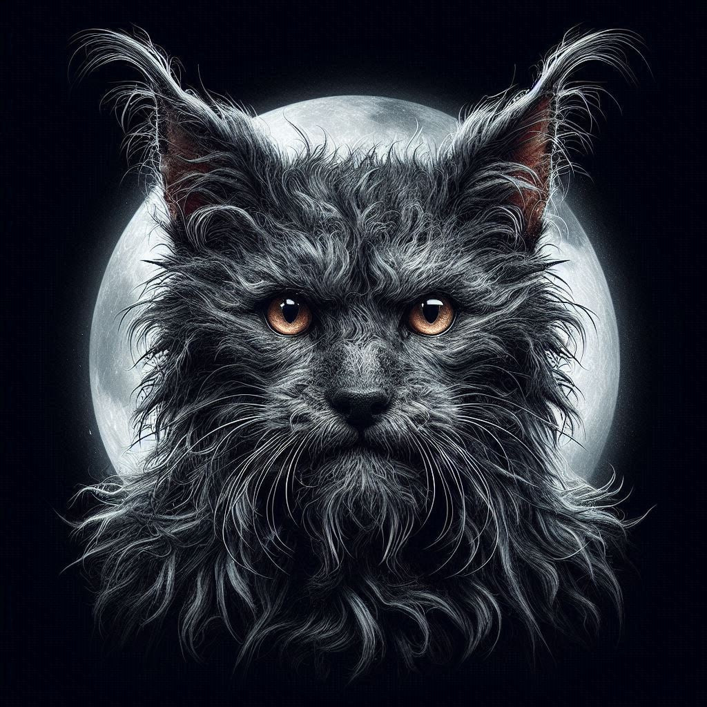 Lykoi (Werewolf Cat) – A Rare Breed with a Scruffy, Wild Look Resembling a Werewolf