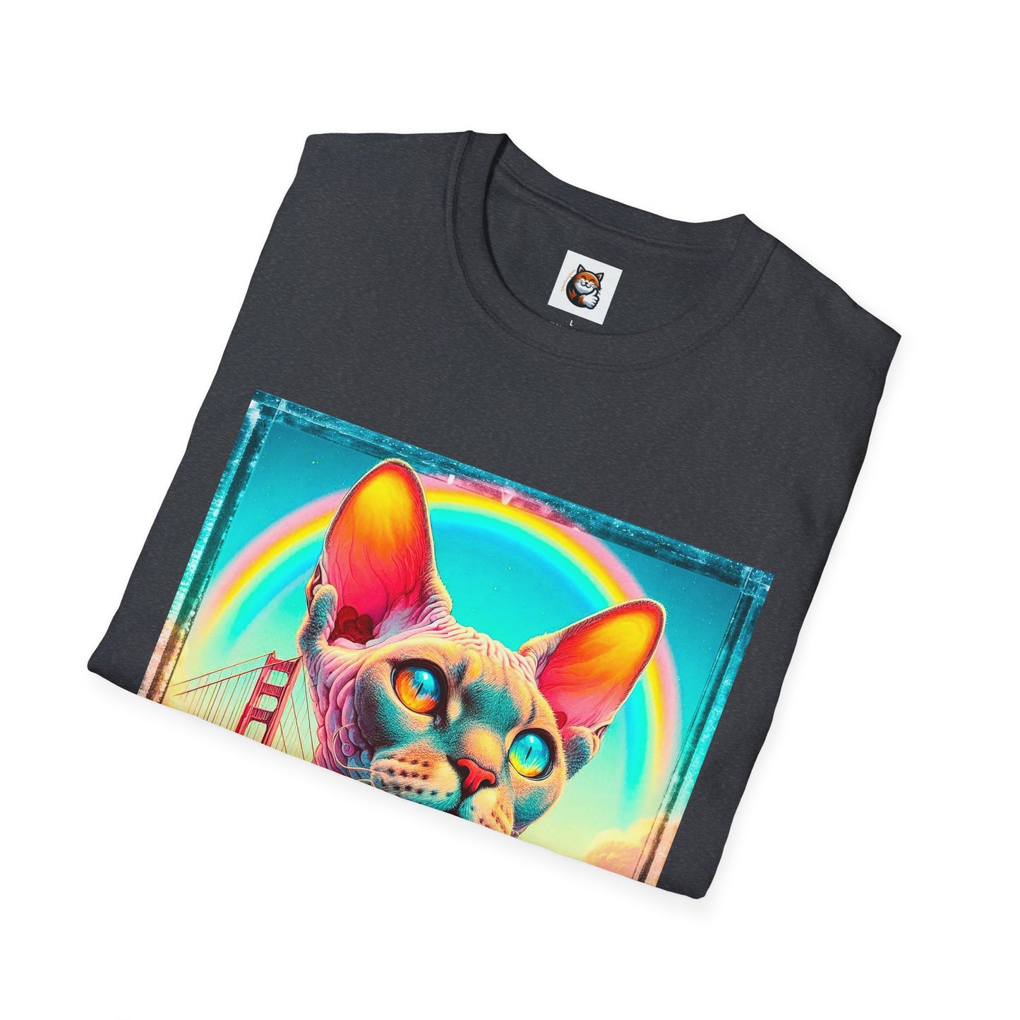 Devon Rex Cat Unisex Softstyle T-Shirt