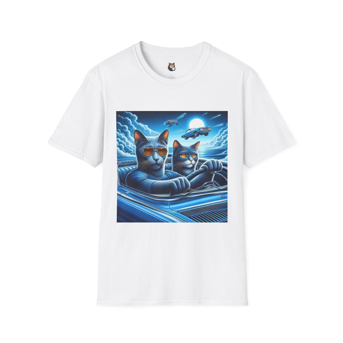 Russian Blue Cat pretty night T-Shirt