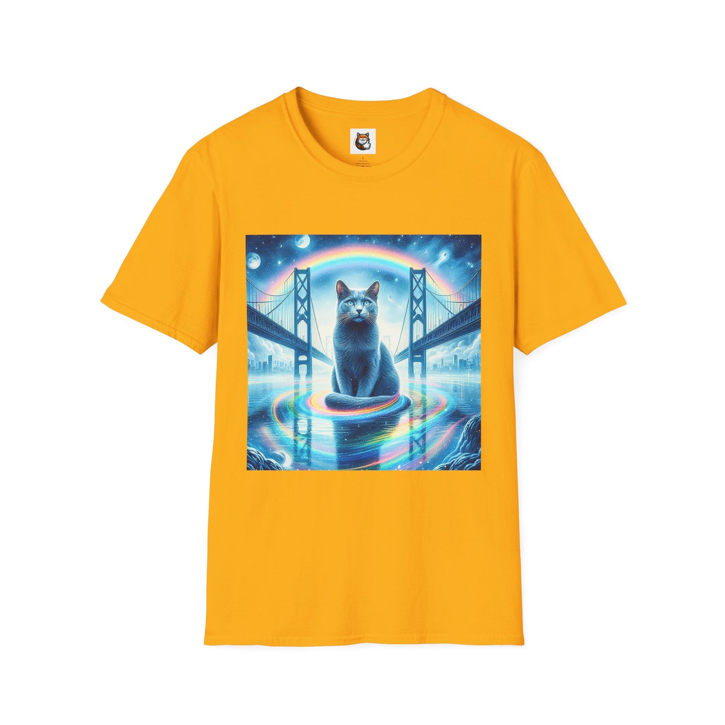 Russian Blue Cat Unisex Softstyle T-Shirt