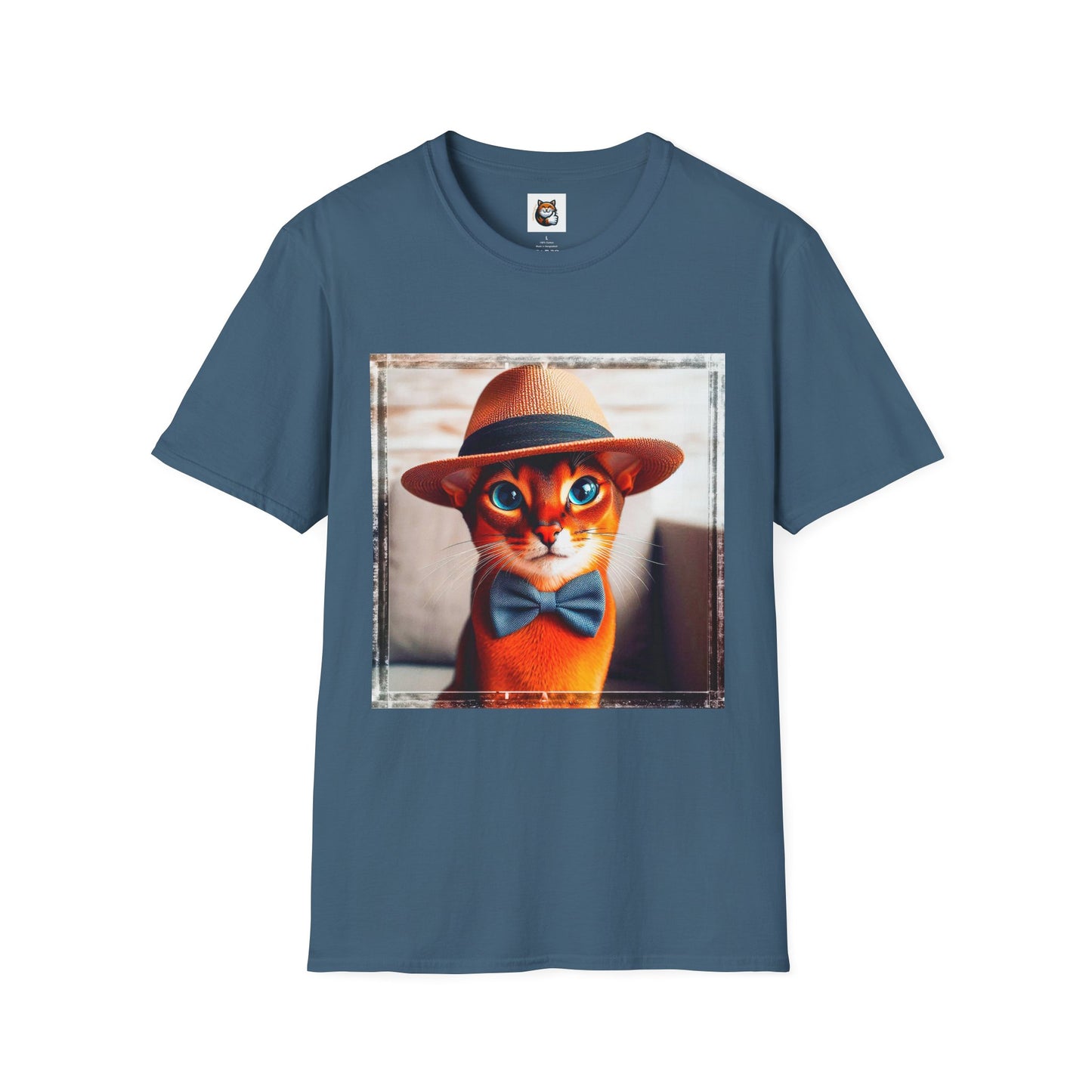 Abyssinian hat and tie Unisex Softstyle T-Shirt