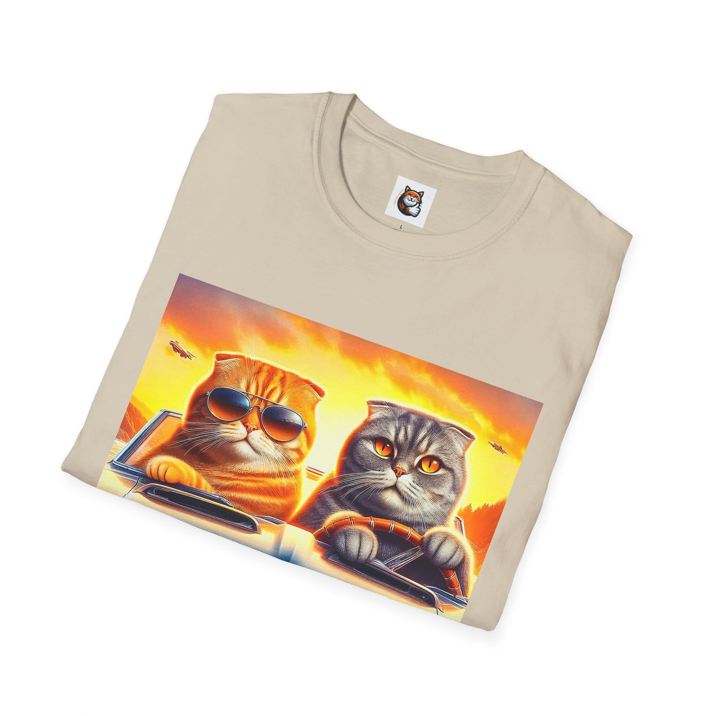 Scottish Fold driving couple T-Shirt