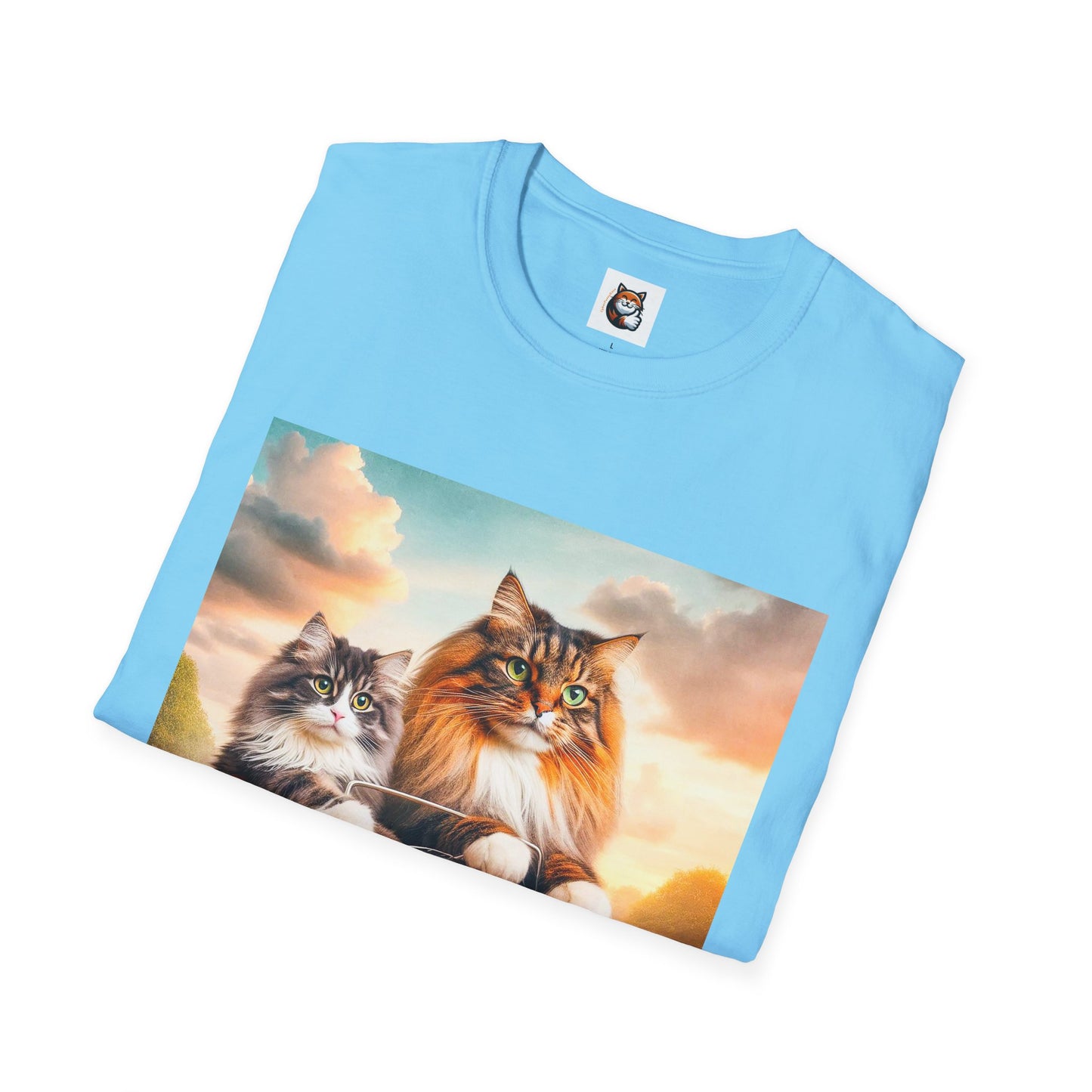 Wacky Norwegian Forest Cat Unisex Softstyle T-Shirt