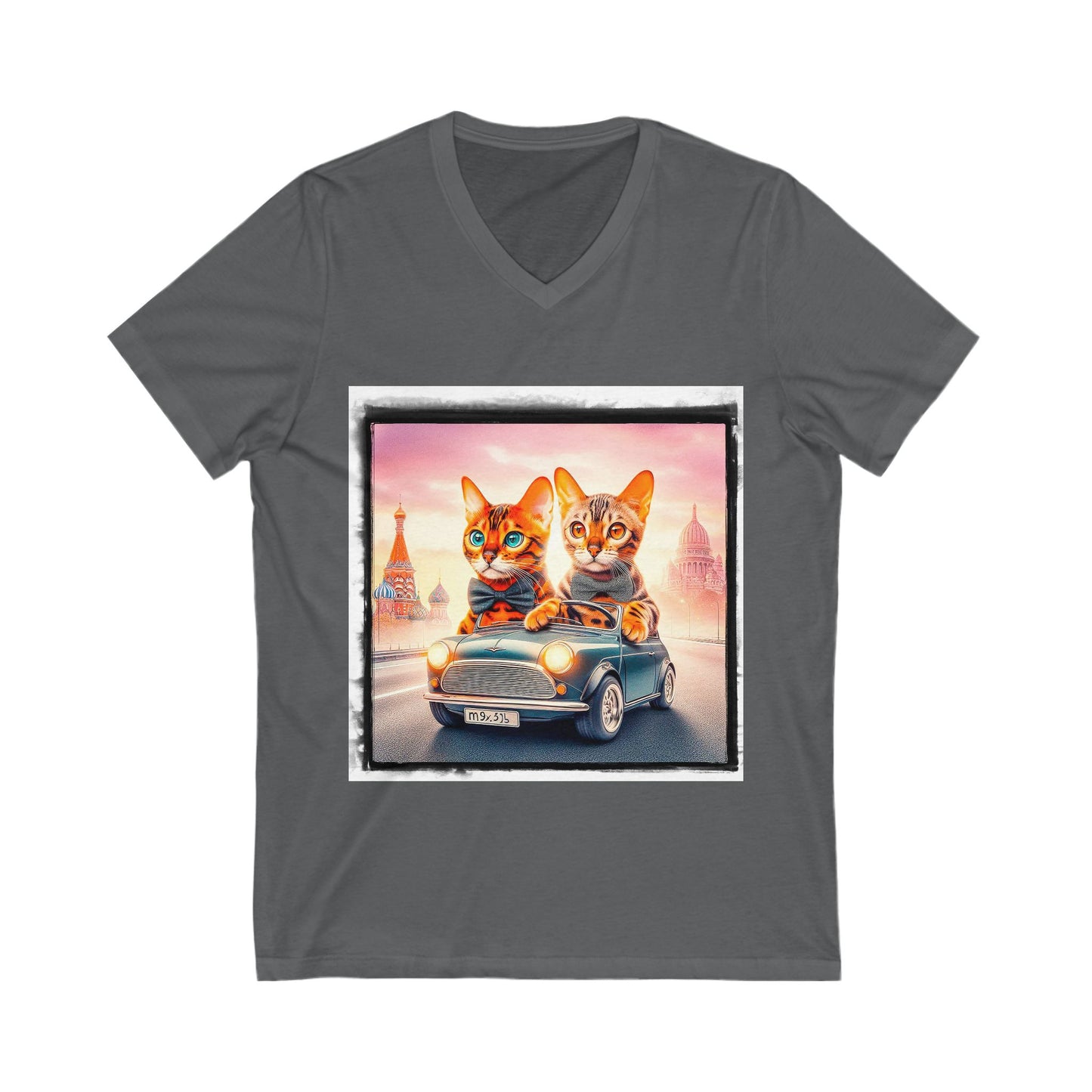 Wacky Bengal Unisex friebds deiving Short Sleeve V-Neck Tee