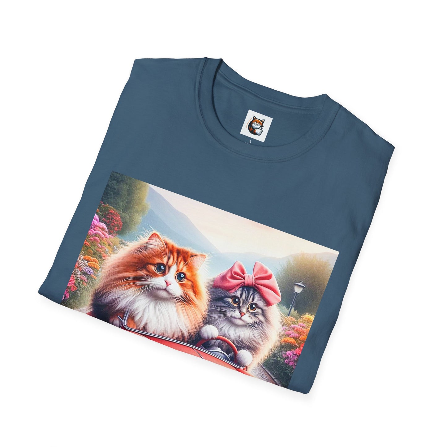 Wacky Norwegian Forest Cat Unisex Softstyle T-Shirt