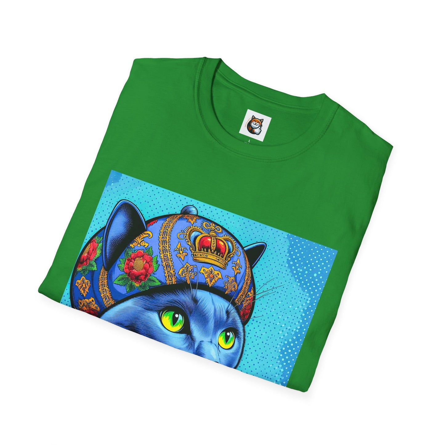 Russian Blue Cat Unisex Softstyle T-Shirt