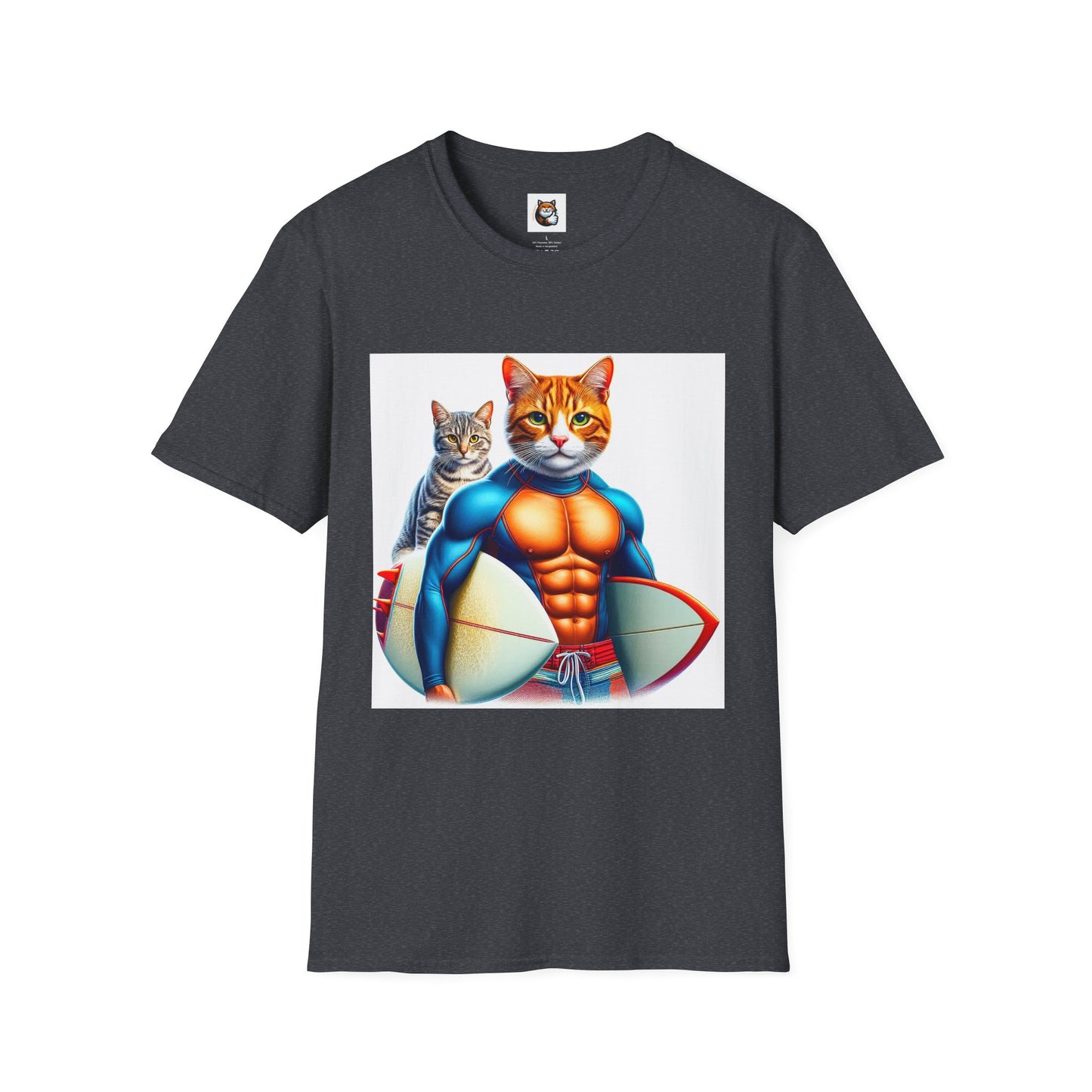 Domestic Cat Unisex Surfer T-Shirt