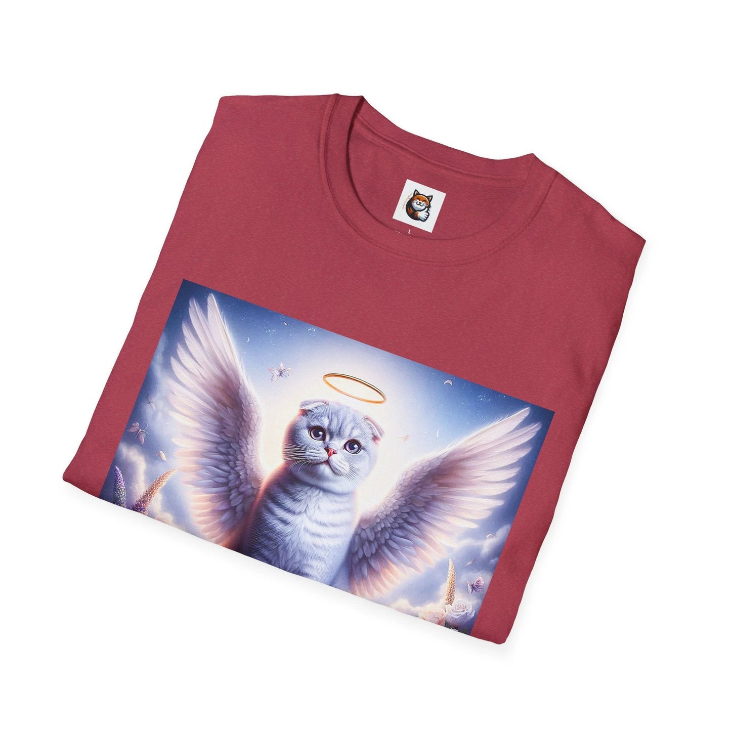 Scottish Fold Cat heavenly Angel T-Shirt by Printify