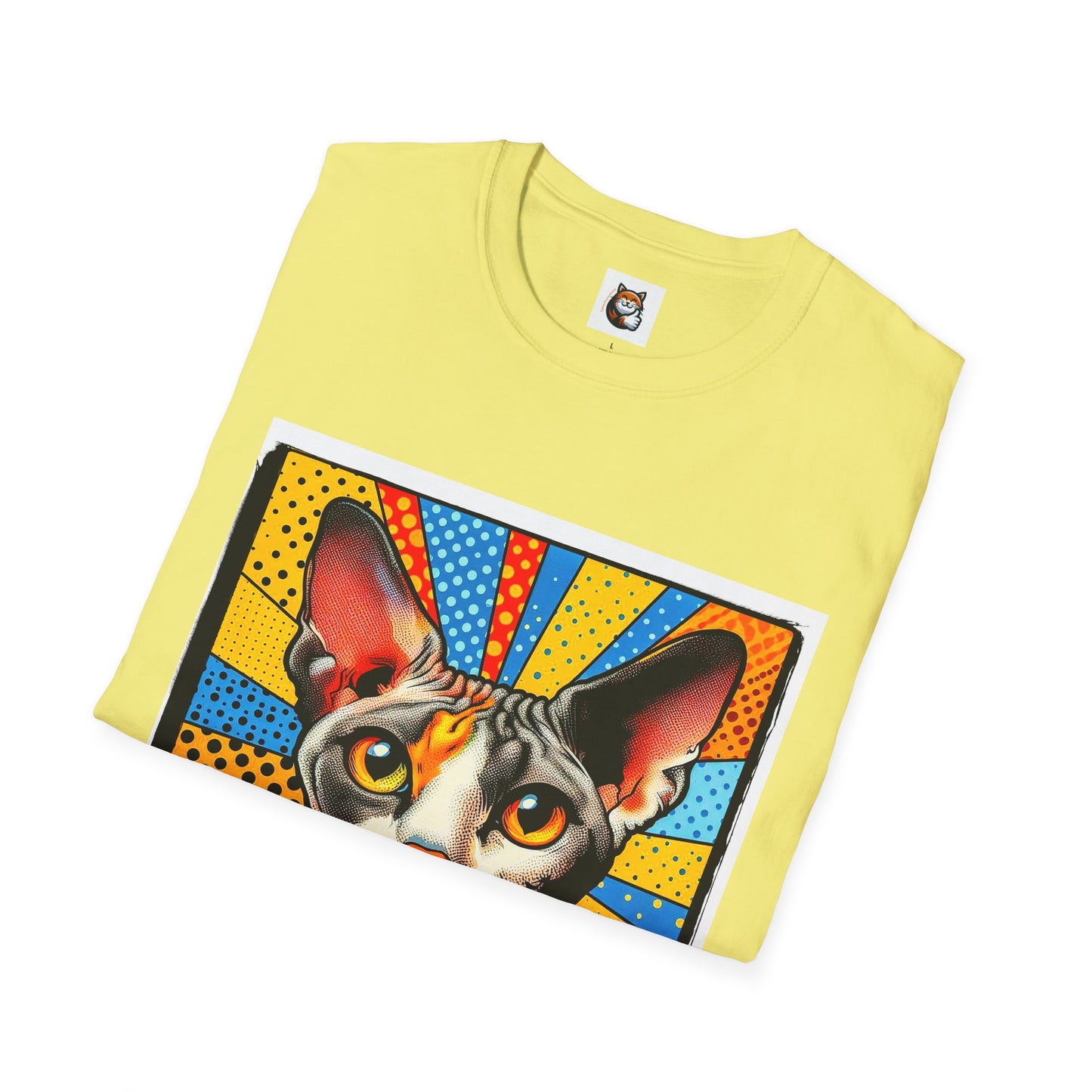 Devon Rex Comic book Unisex Softstyle T-Shirt