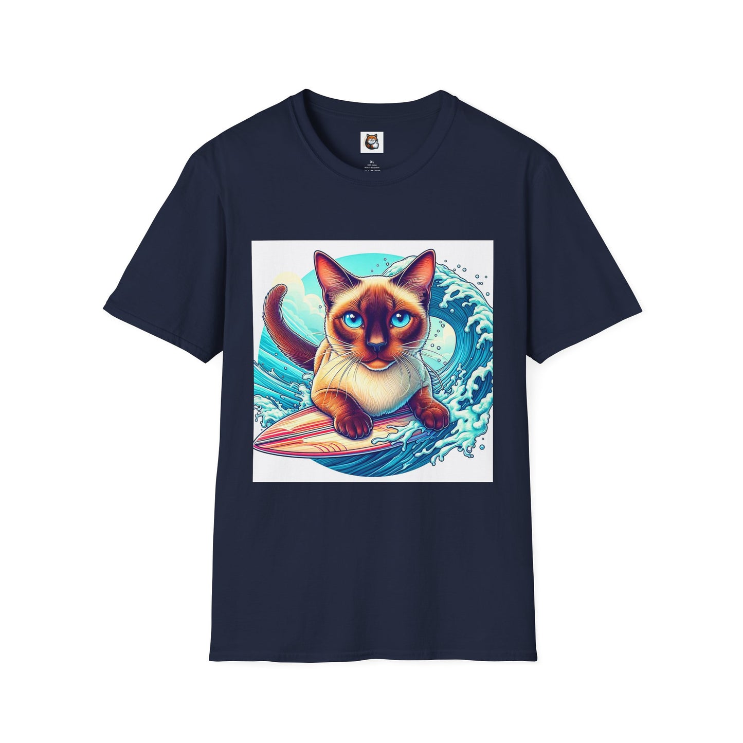Surfing Siamese Cat