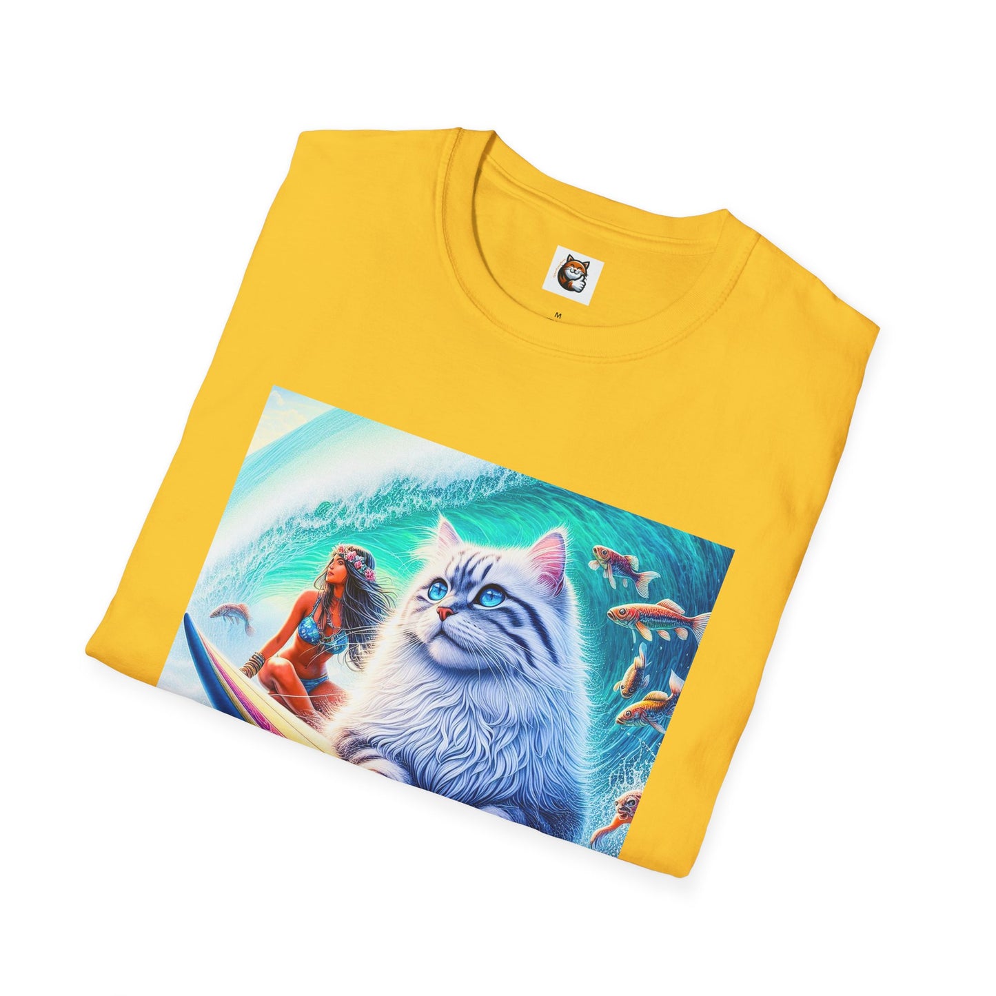 Siberian Cat surfs up shirt