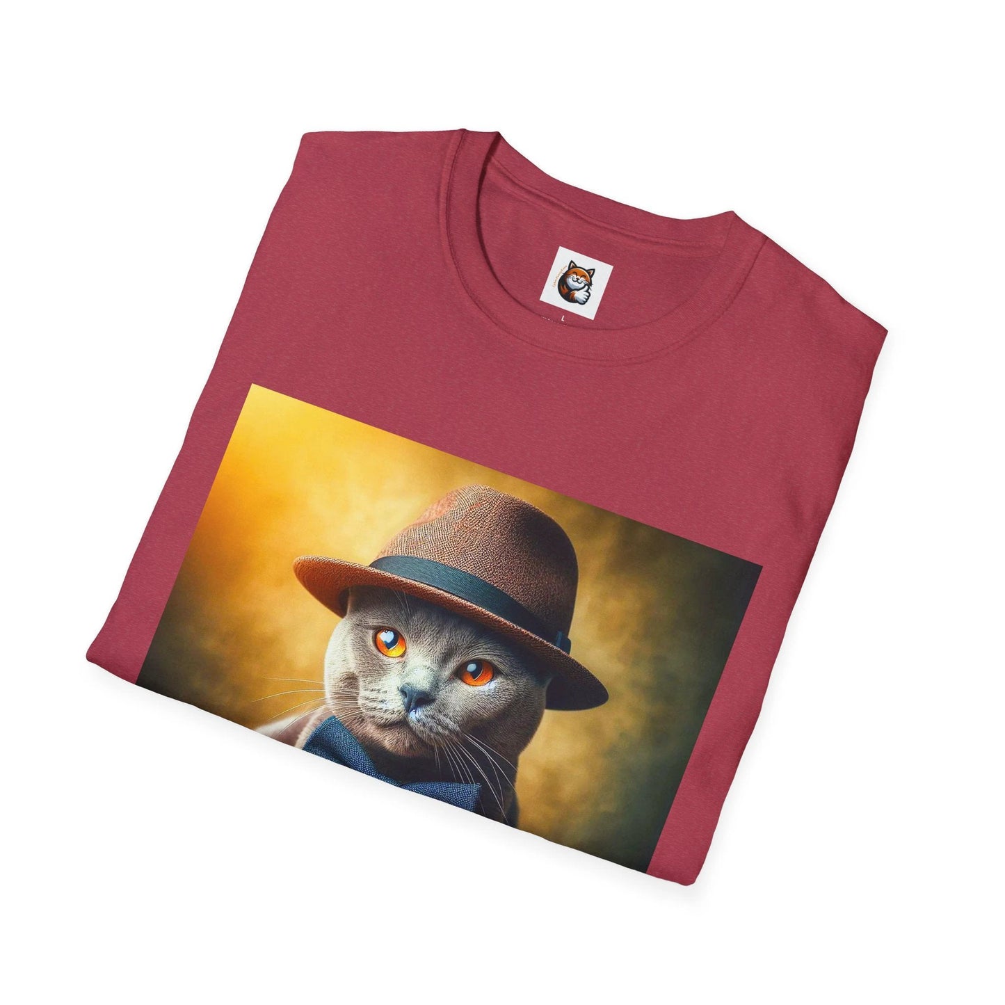 Russian Blue hat and bow tie T-Shirt by Printify