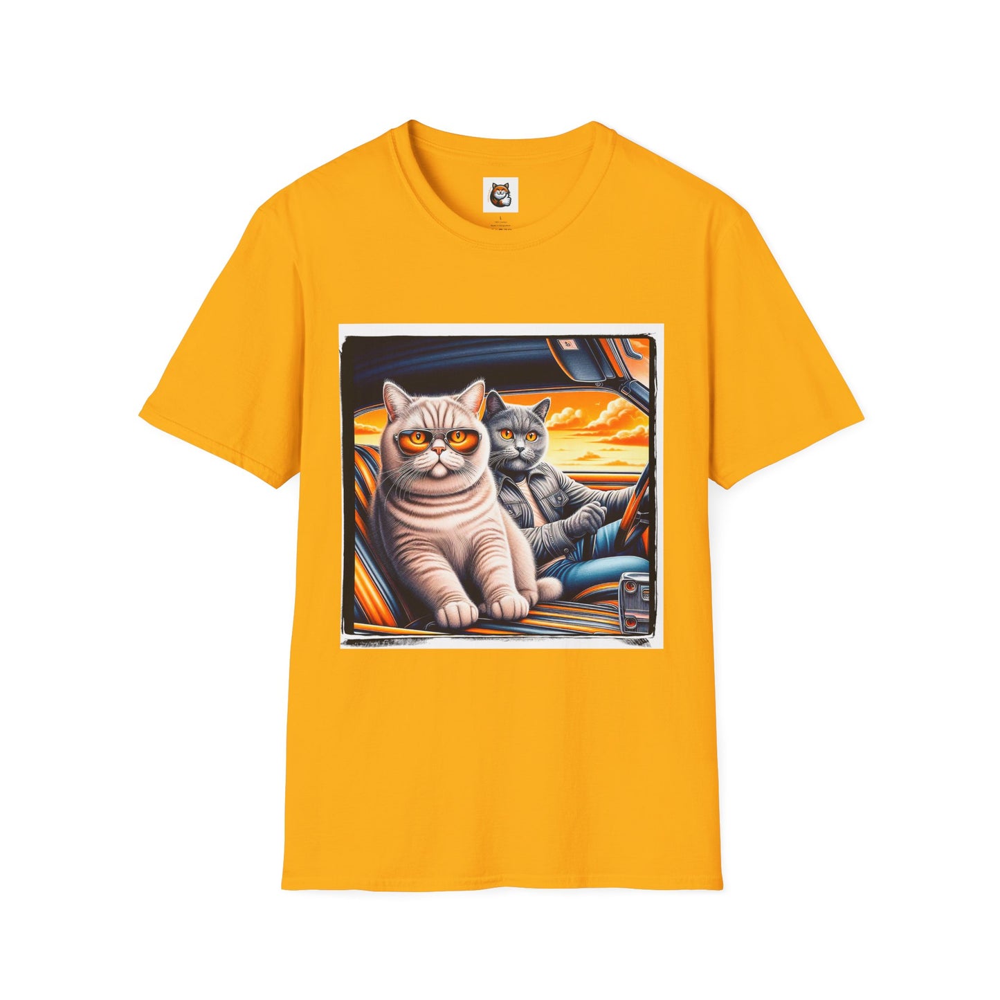 British Shorthair friends driving Softstyle T-Shirt