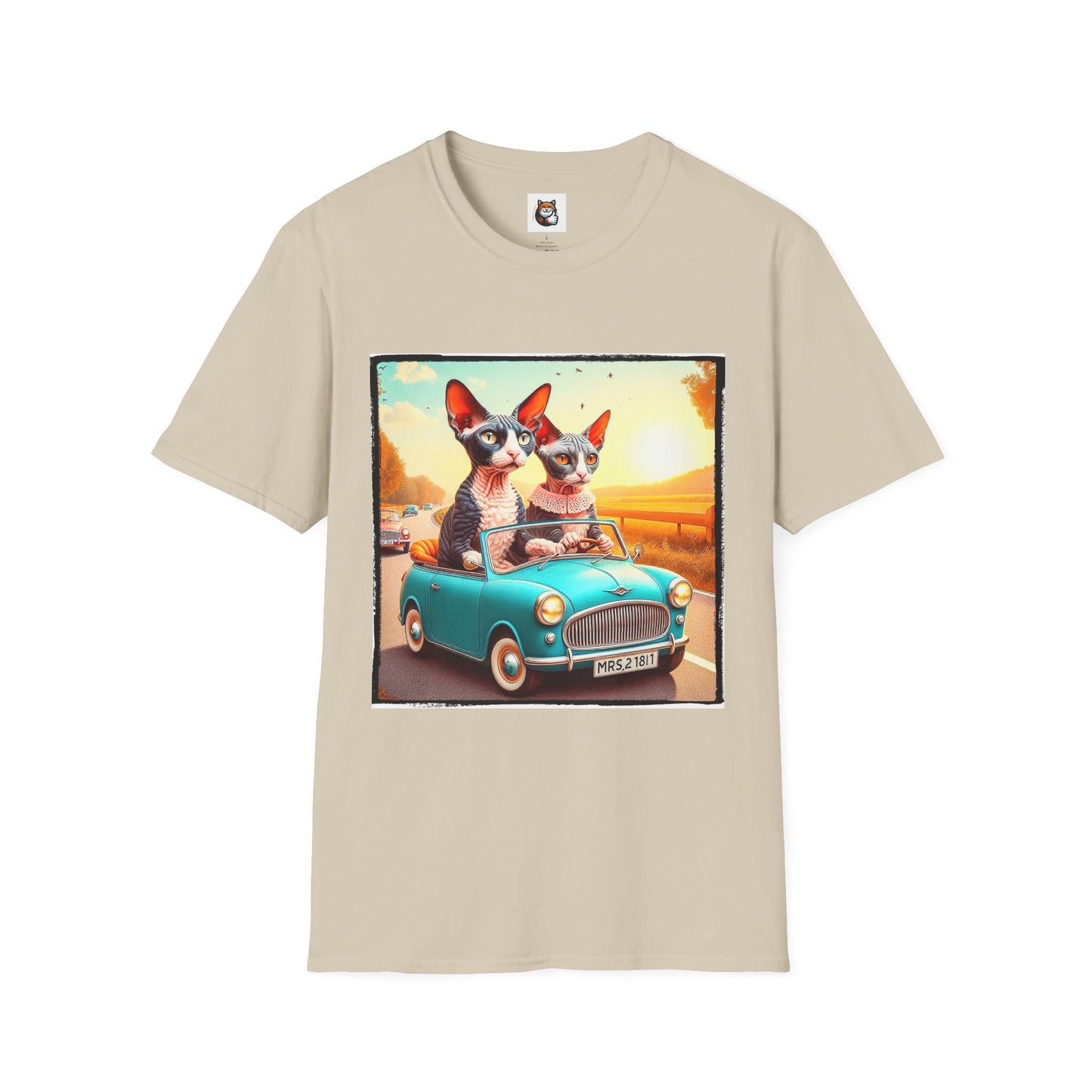 Wacky Cornish Rex Cat tiny car T-Shirt