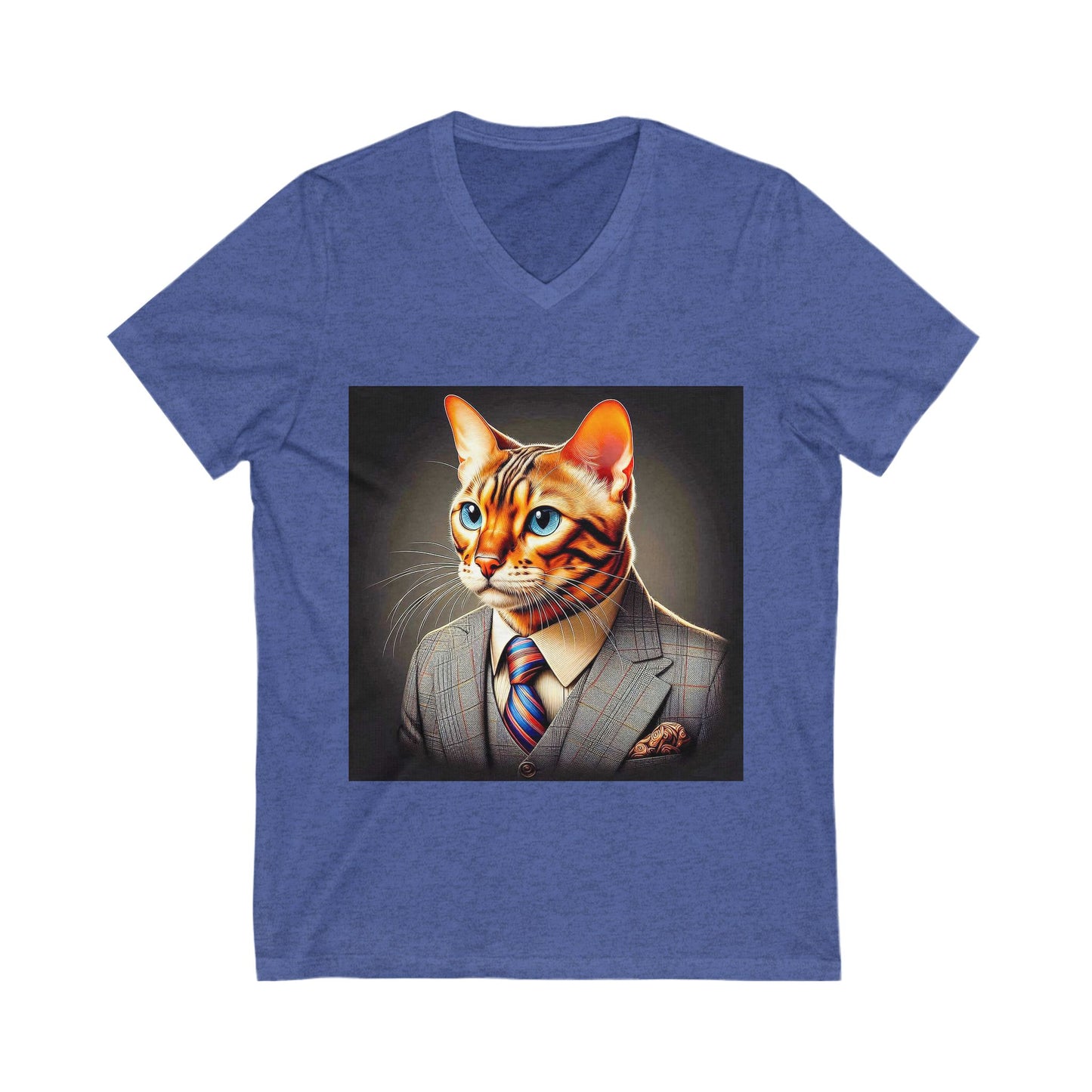 Bengal suit and tie Jersey Short Sleeve V-Neck Tee
