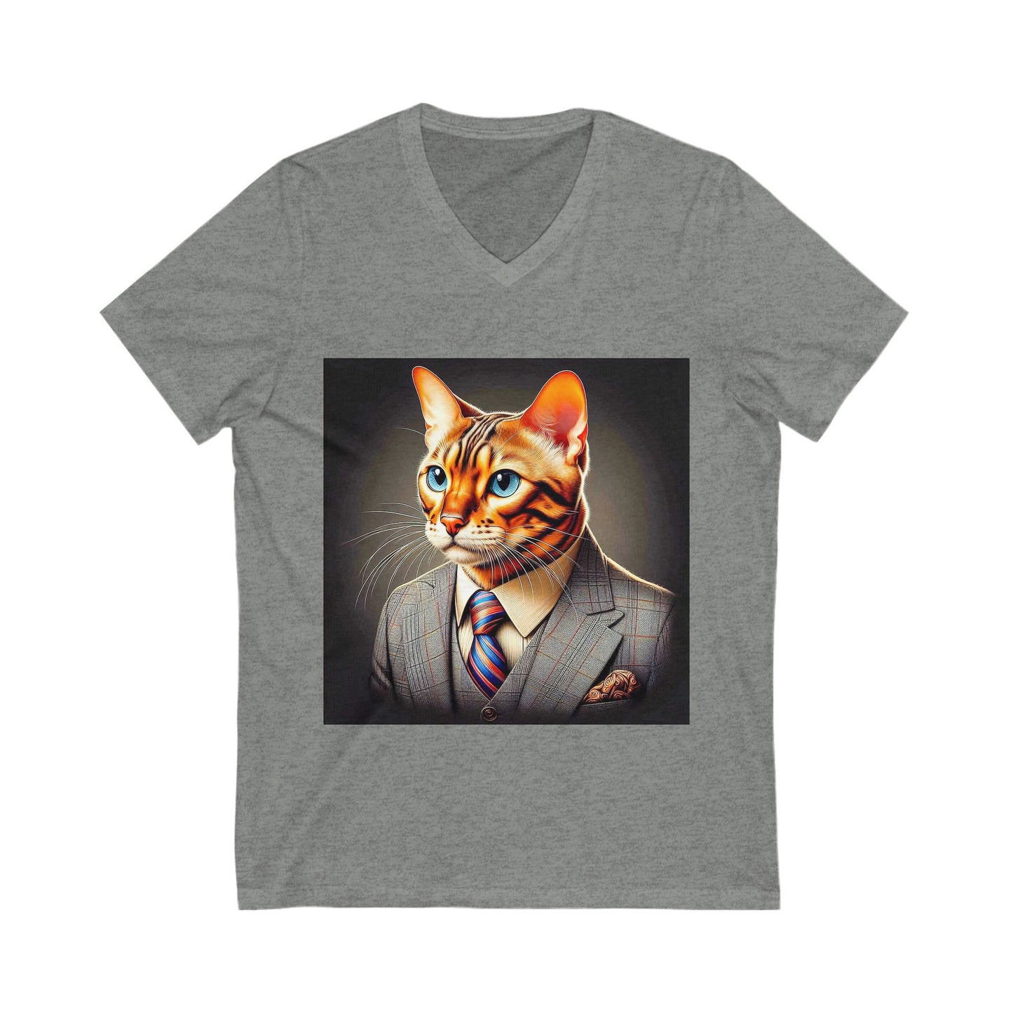 Bengal suit and tie Jersey Short Sleeve V-Neck Tee
