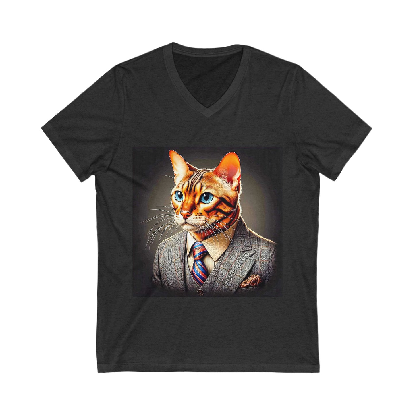 Bengal suit and tie Jersey Short Sleeve V-Neck Tee