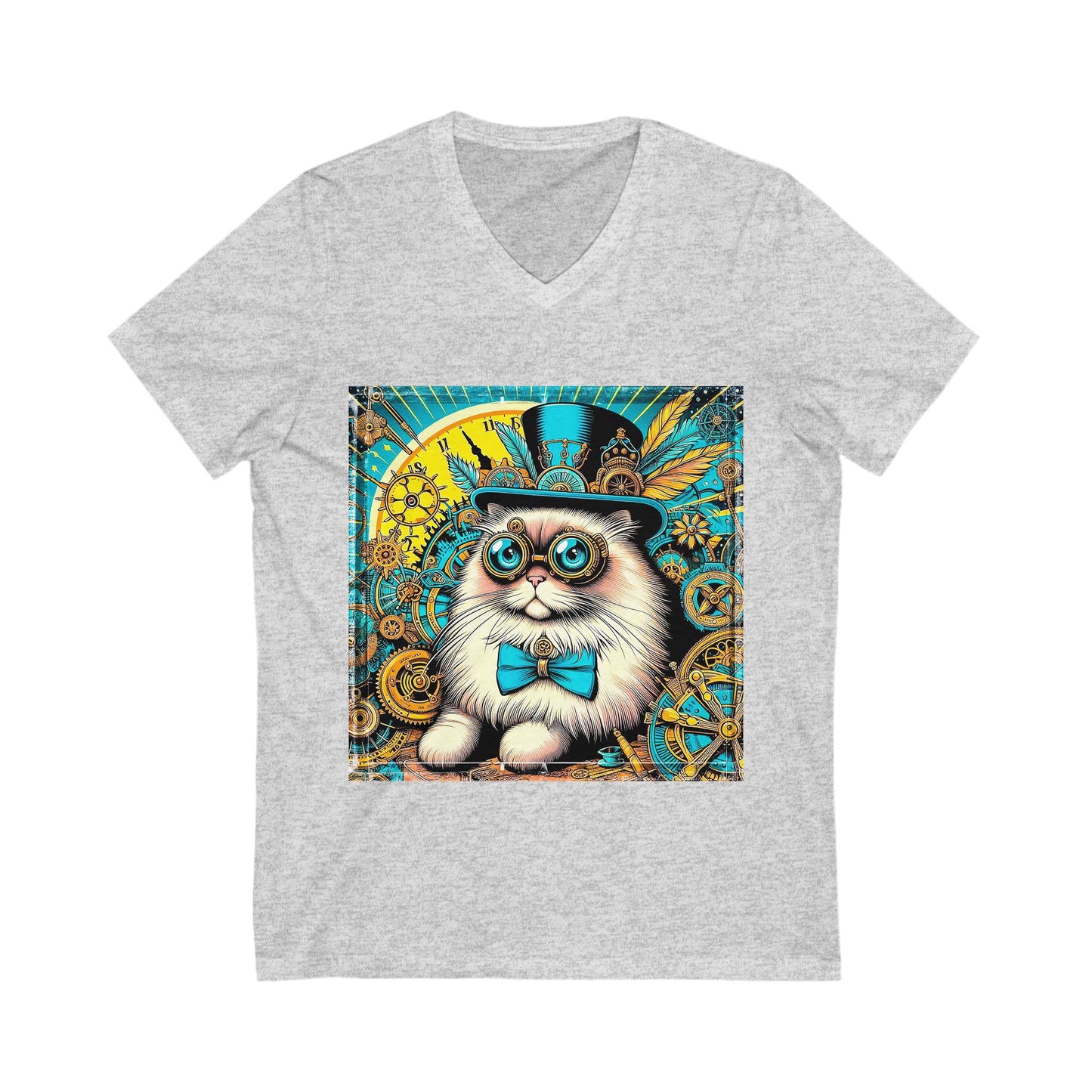 Ragdoll Cat Unisex Jersey Short Sleeve V-Neck Tee