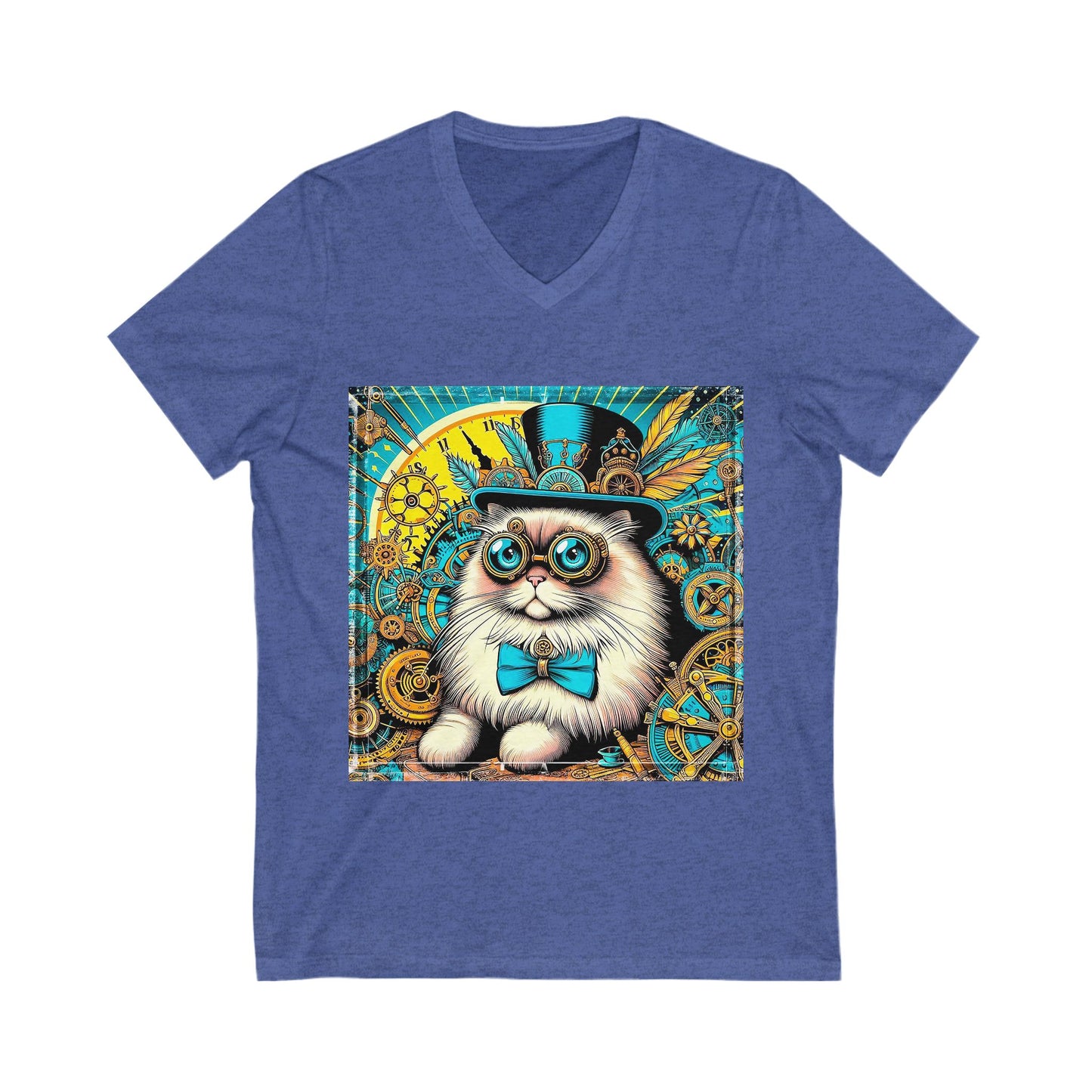 Ragdoll Cat Unisex Jersey Short Sleeve V-Neck Tee