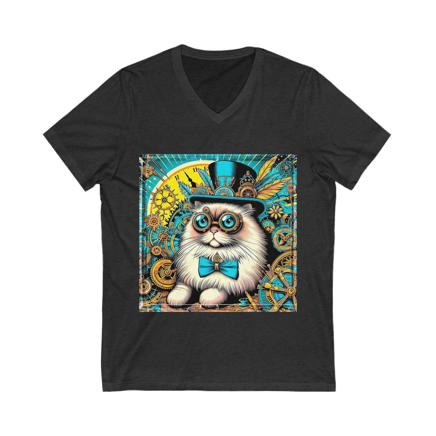 Ragdoll Cat Unisex Jersey Short Sleeve V-Neck Tee