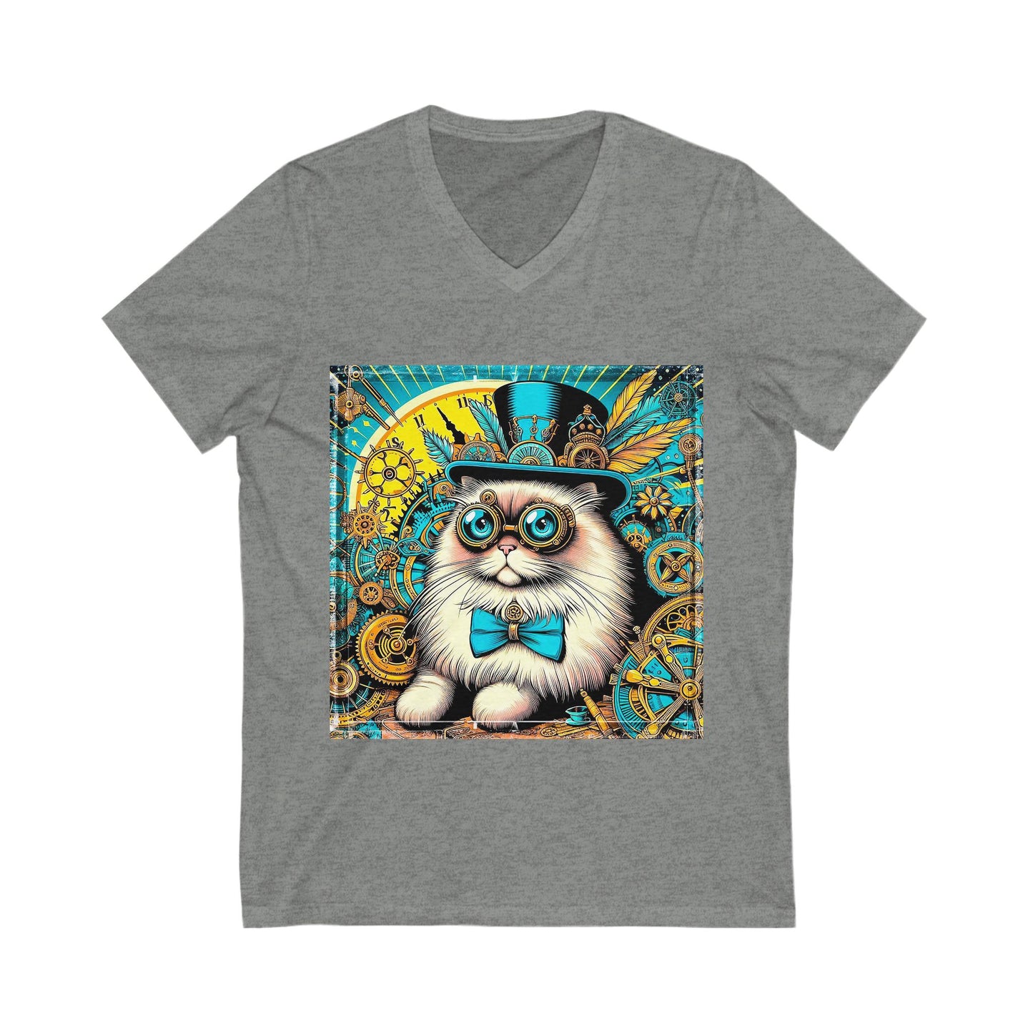 Ragdoll Cat Unisex Jersey Short Sleeve V-Neck Tee