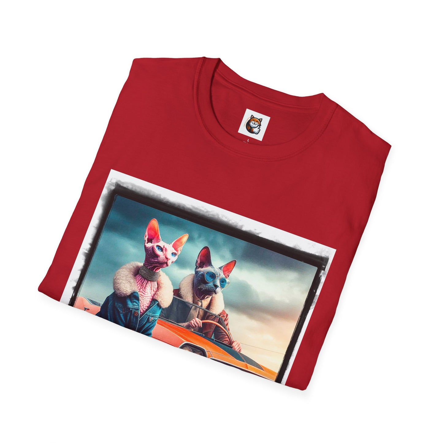 Wacky Cornish Rex Cat Unisex Softstyle T-Shirt