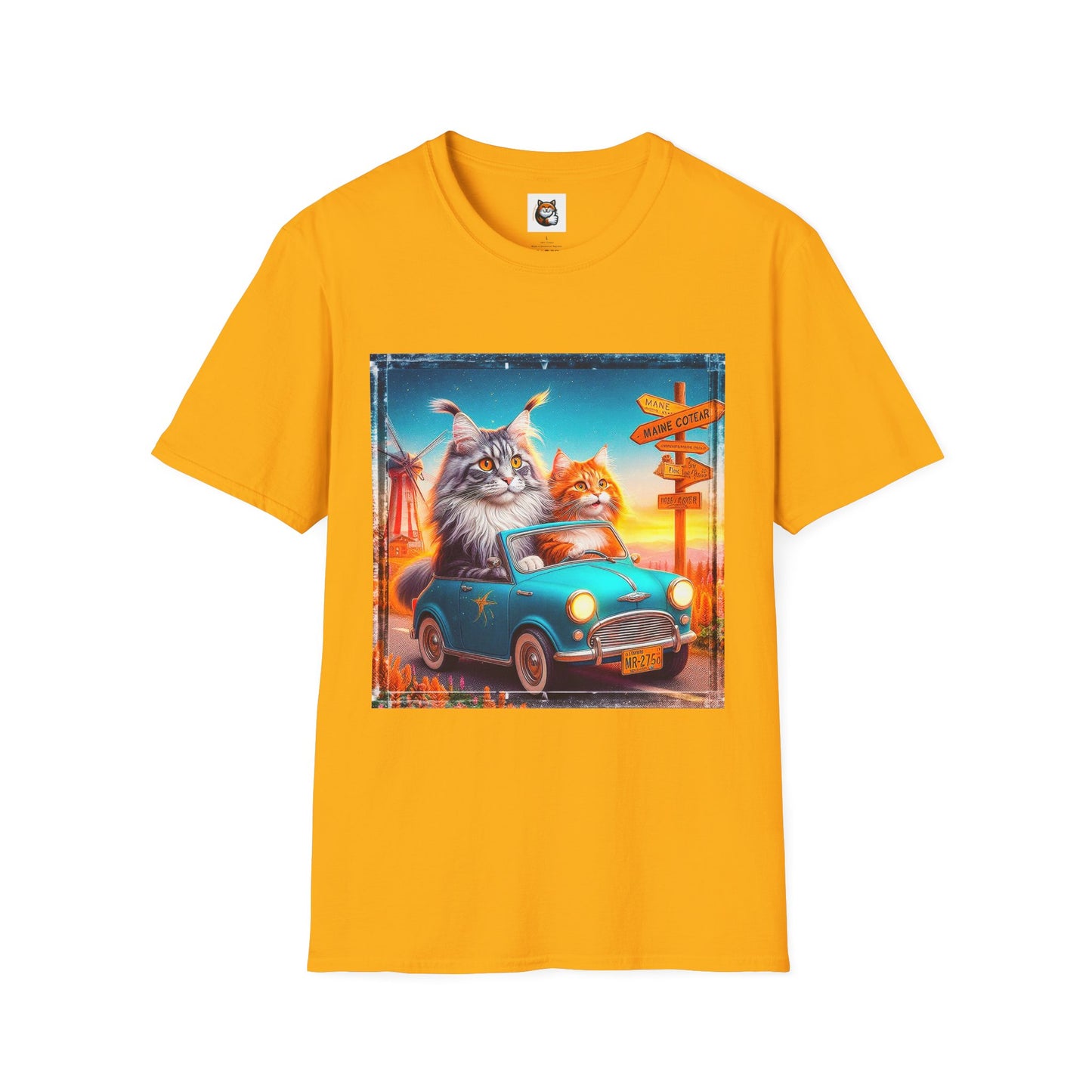 Wacky Maine Coon Unisex Softstyle T-Shirt