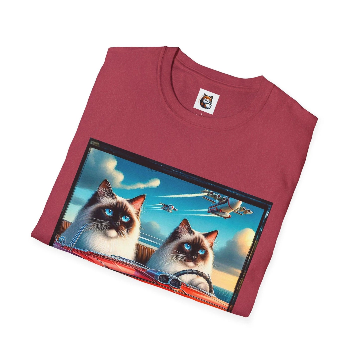 Wacky Birman night driving Softstyle T-Shirt by Printify