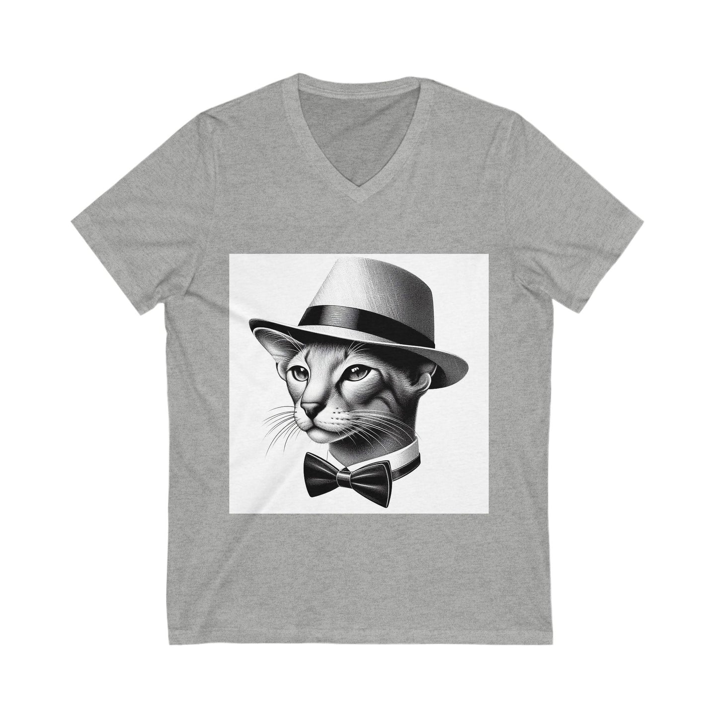 Oriental Shorthair Unisex Jersey Short Sleeve V-Neck Tee