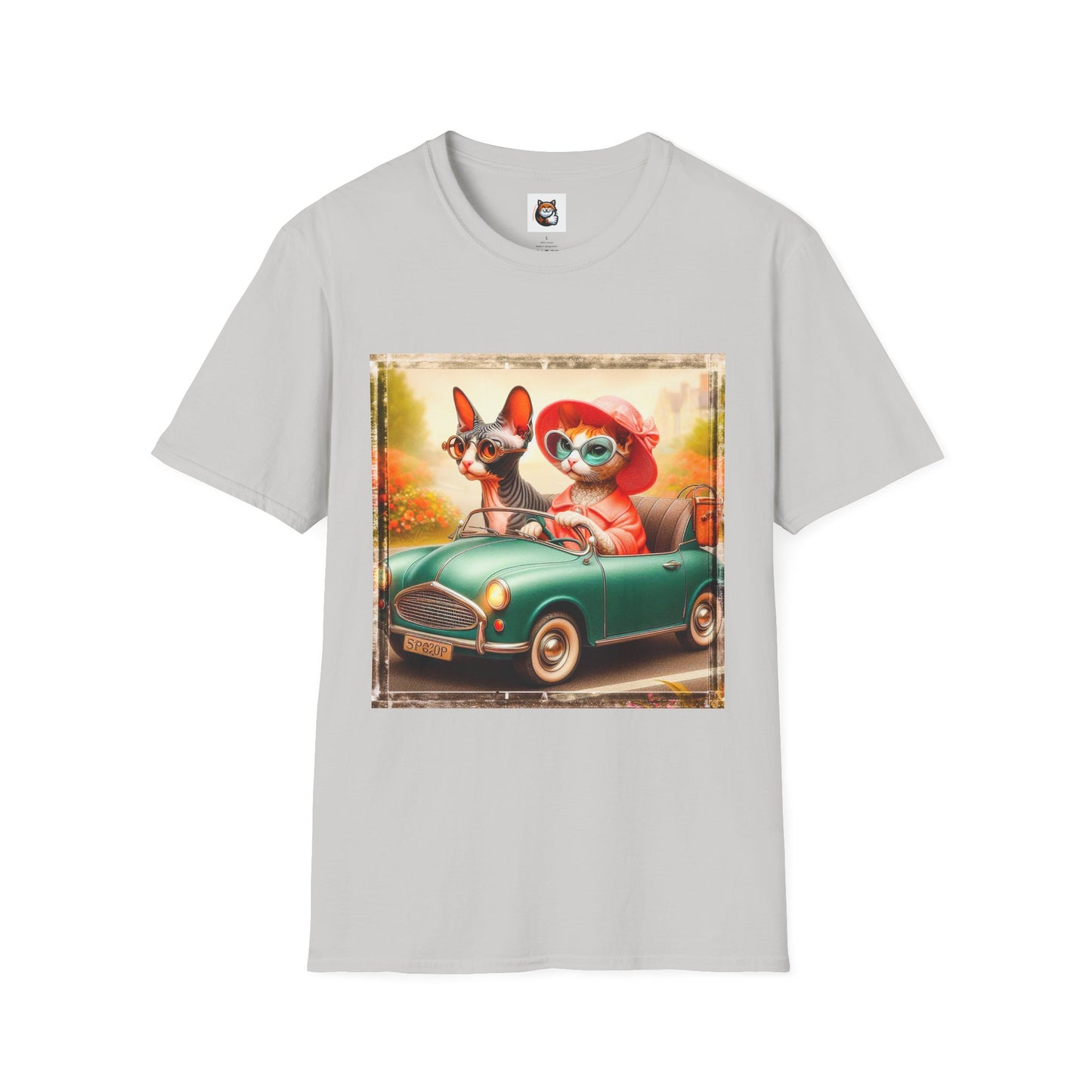 Wacky Cornish Rex Cat friends driving T-Shirt