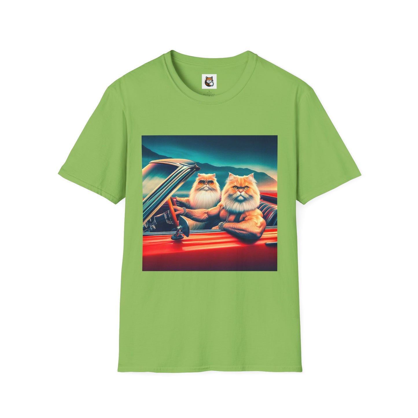Wacky Persian Cat Unisex Softstyle T-Shirt