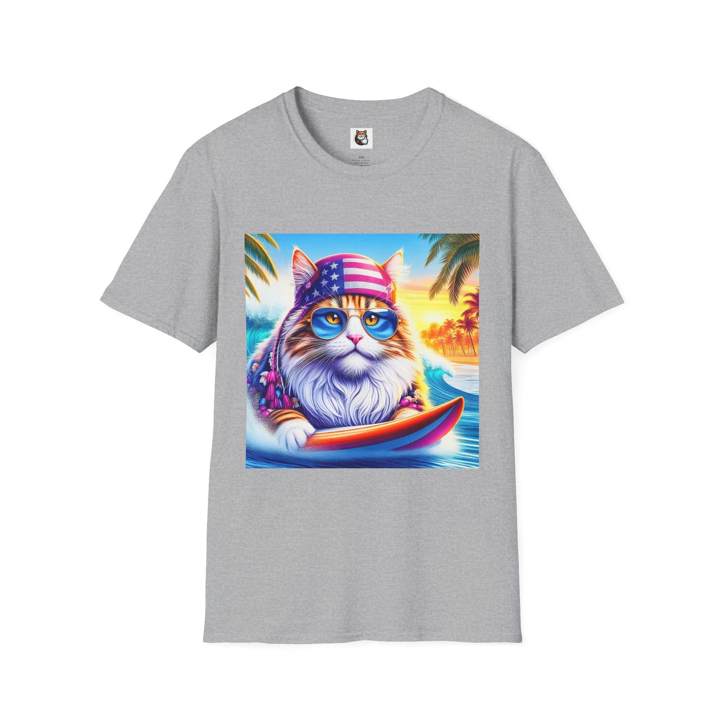 Siberian Cat American surfer