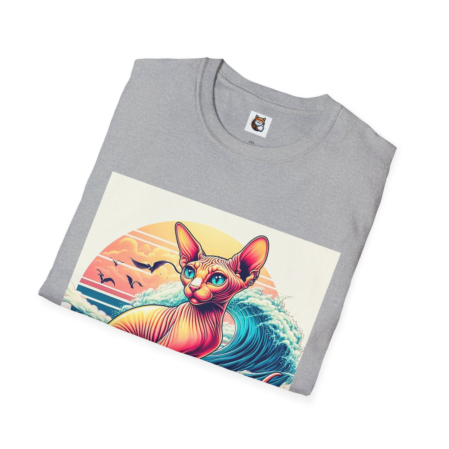 Sphynx Cat surfing