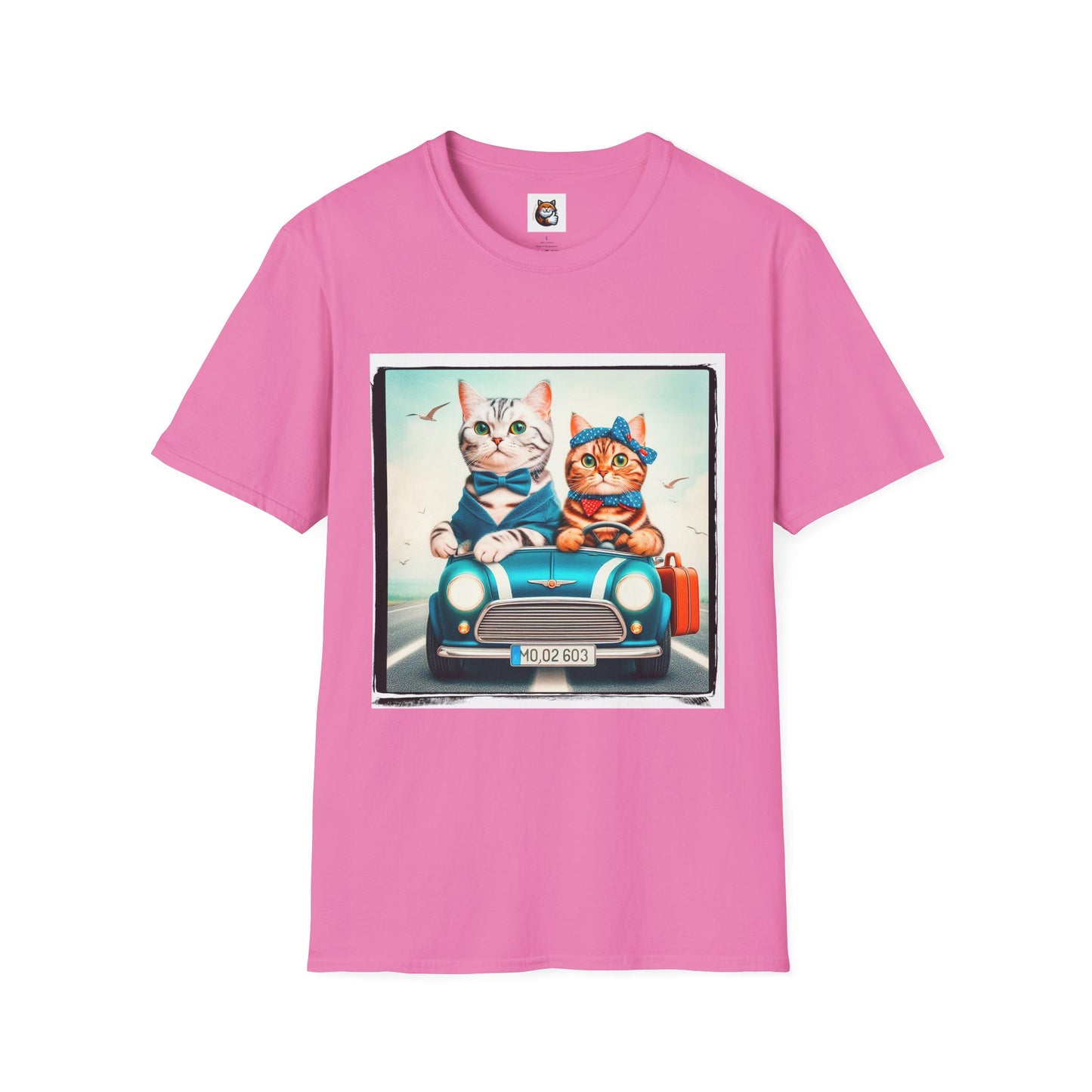 American Shorthair couple driving Softstyle T-Shirt