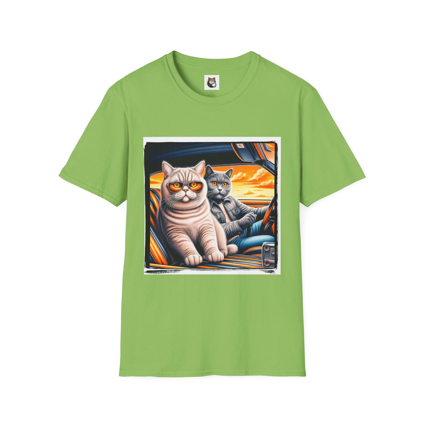 British Shorthair friends driving Softstyle T-Shirt