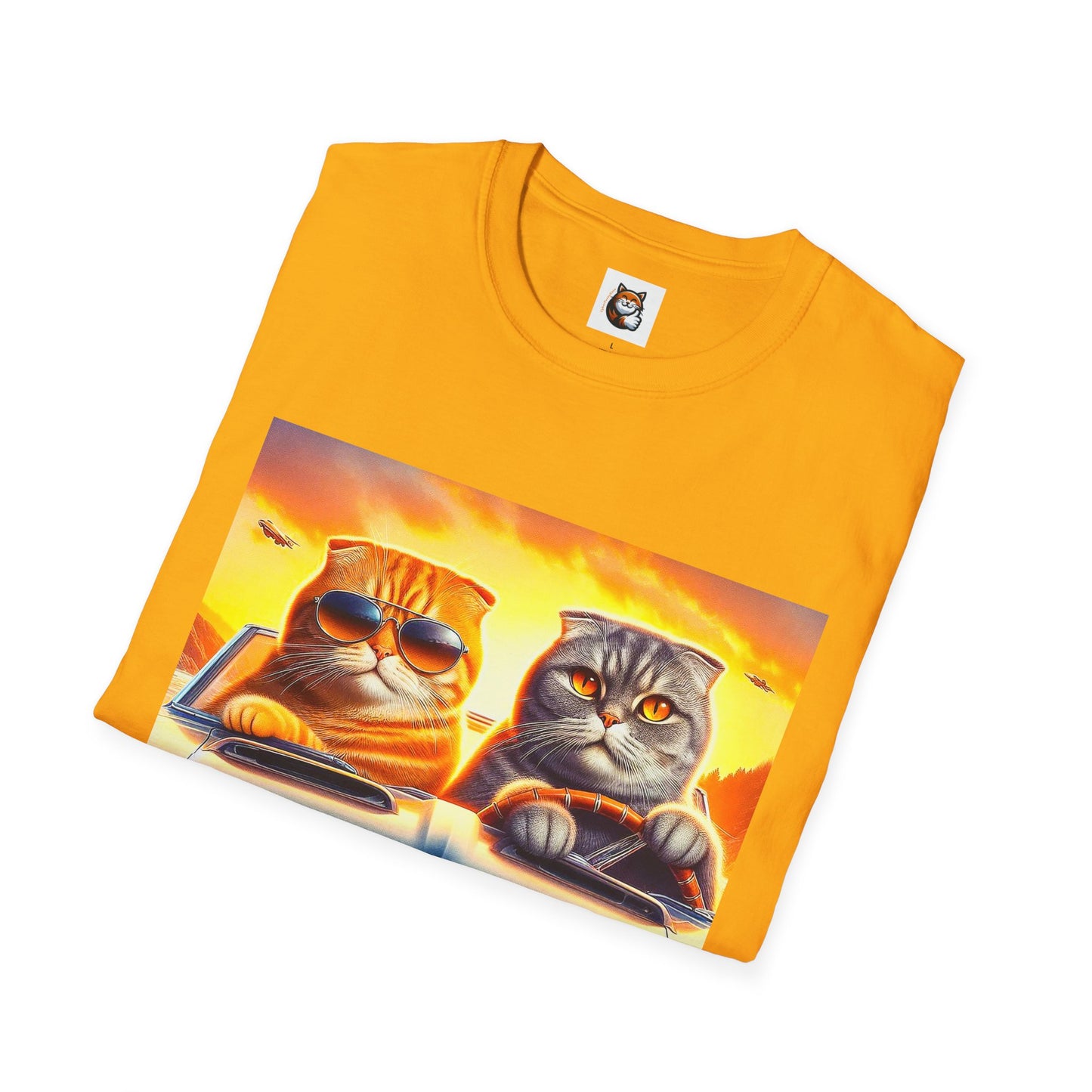 Scottish Fold driving couple T-Shirt