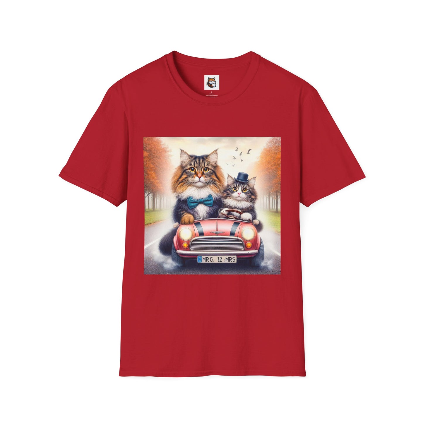 Wacky Norwegian Forest Cat Unisex Softstyle T-Shirt