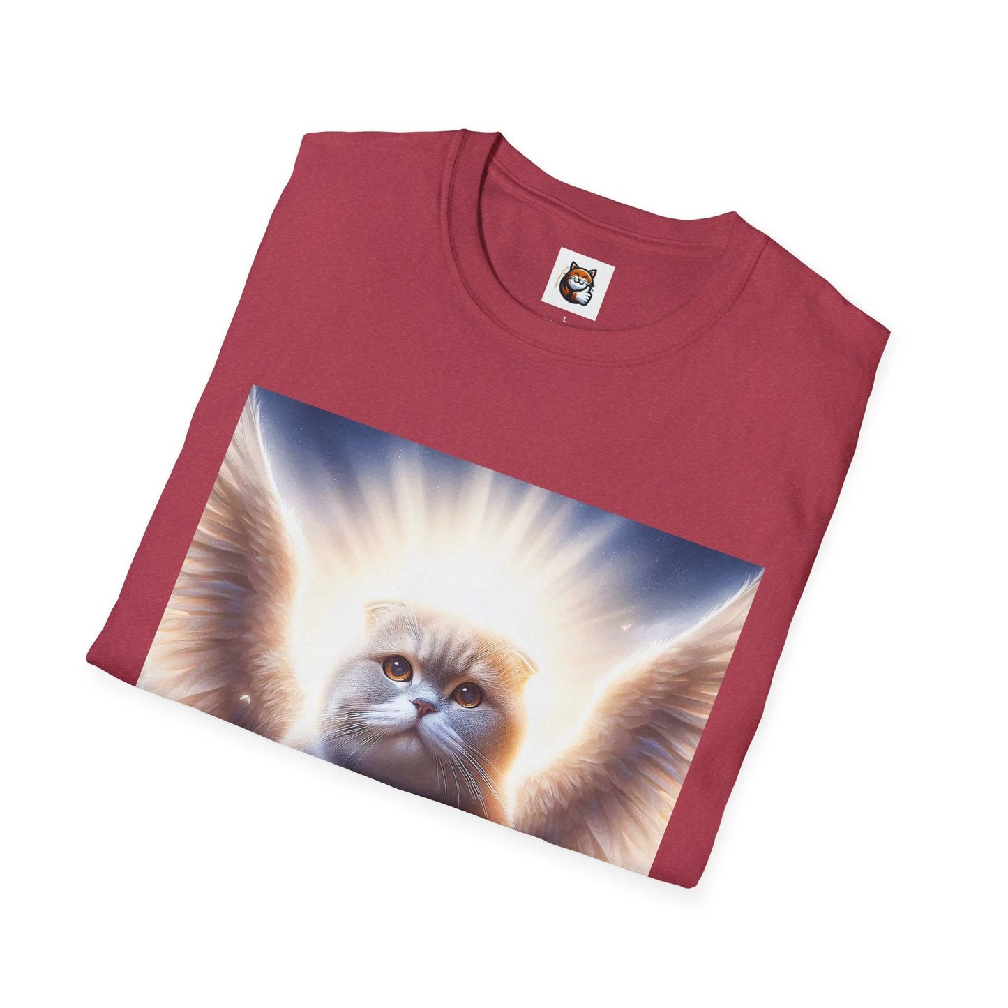 Scottish Fold Cat pretty Angel T-Shirt by Printify