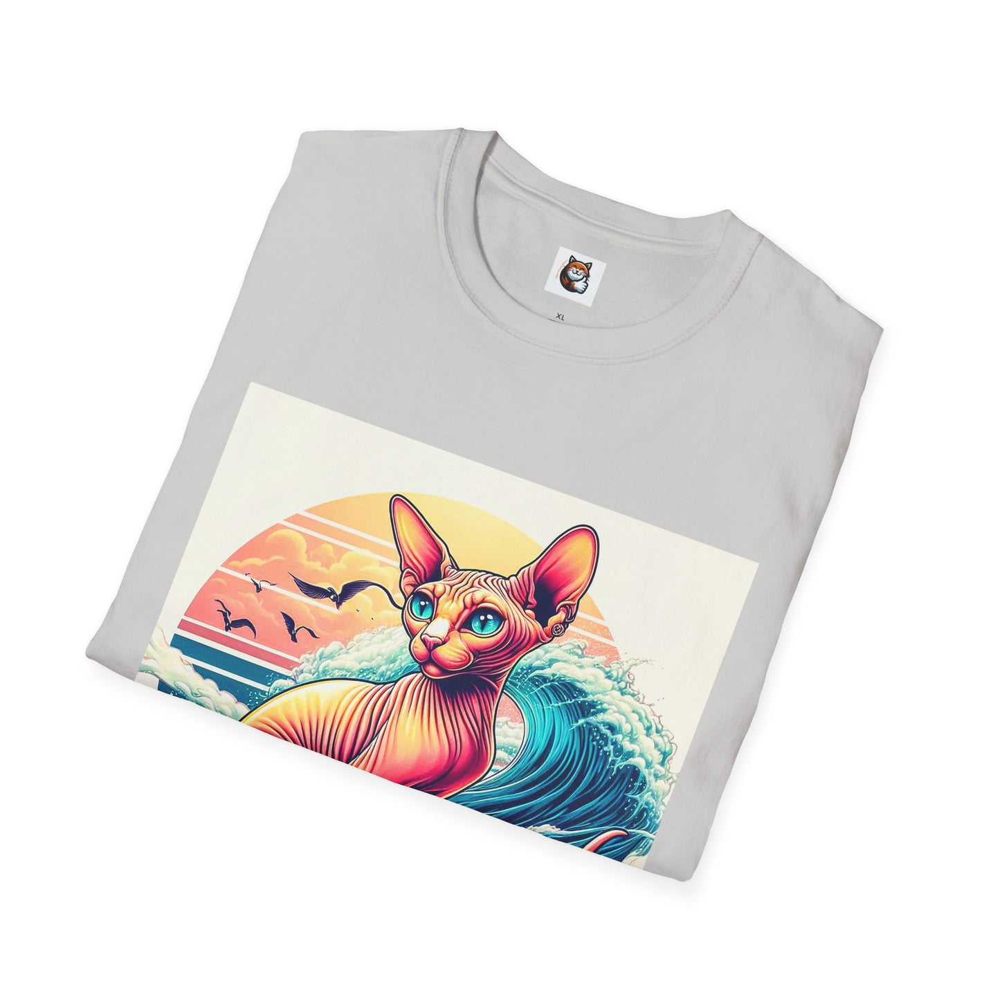 Sphynx Cat surfing