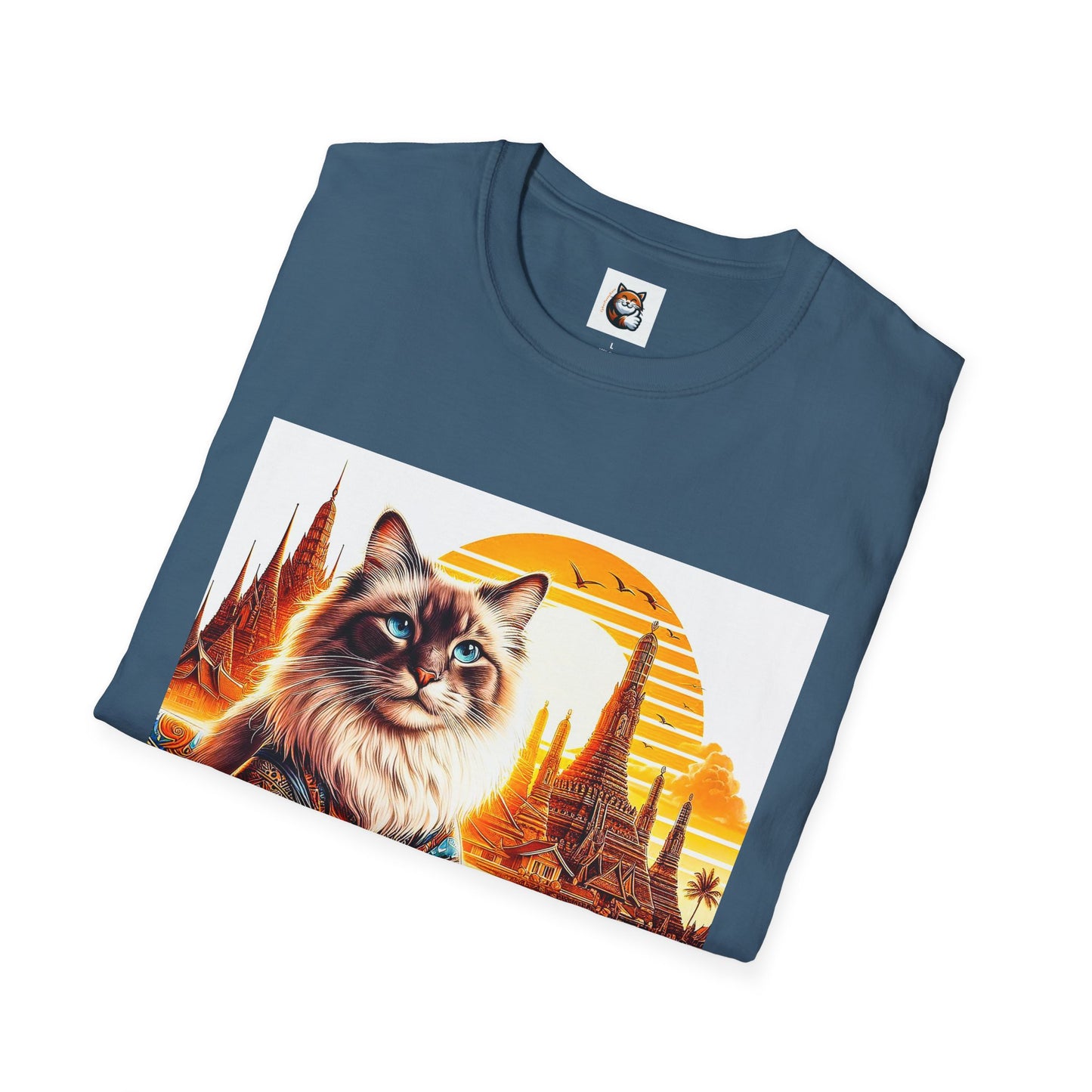 British Shorthair surfing Softstyle T-Shirt