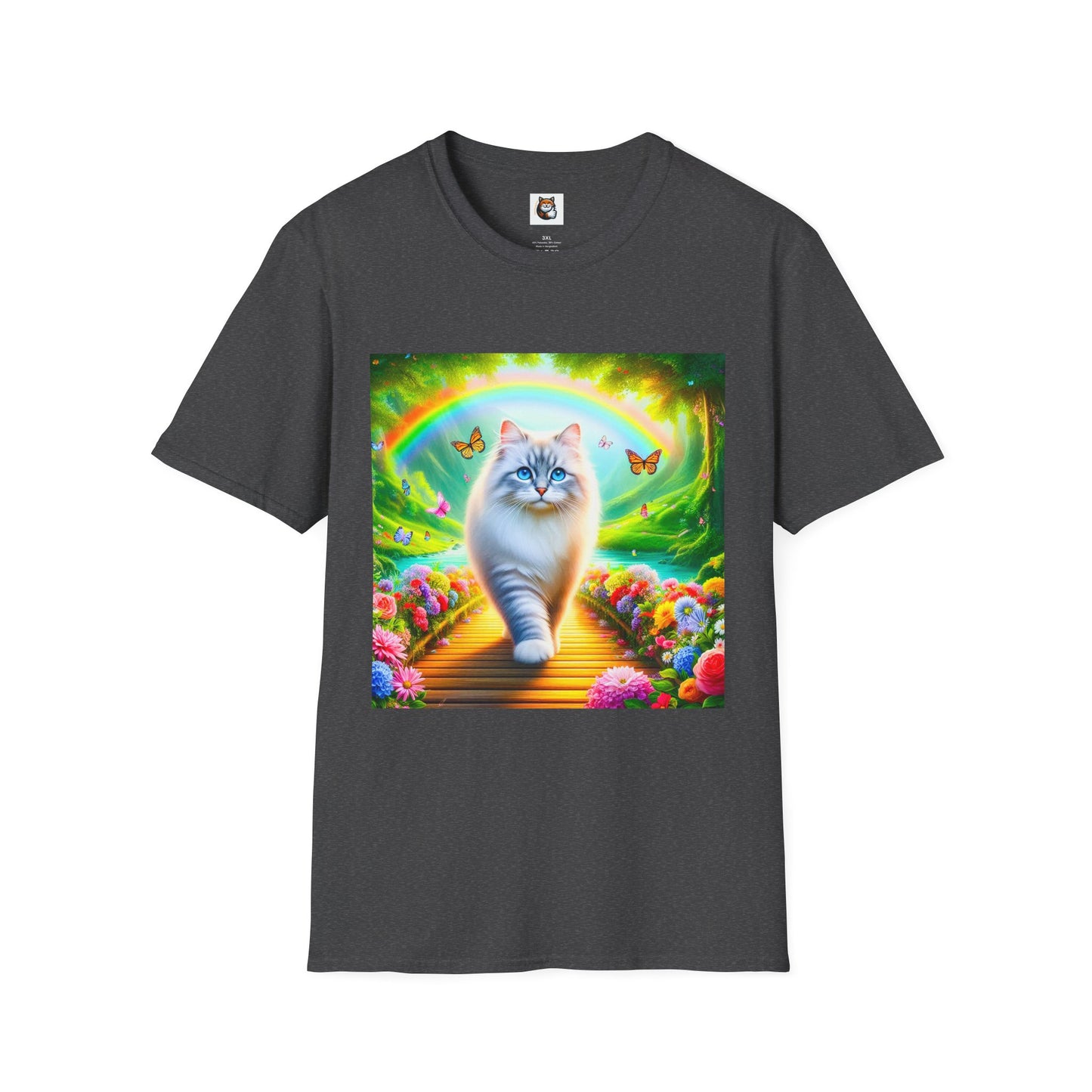 Siberian Cat pretty garden shirt