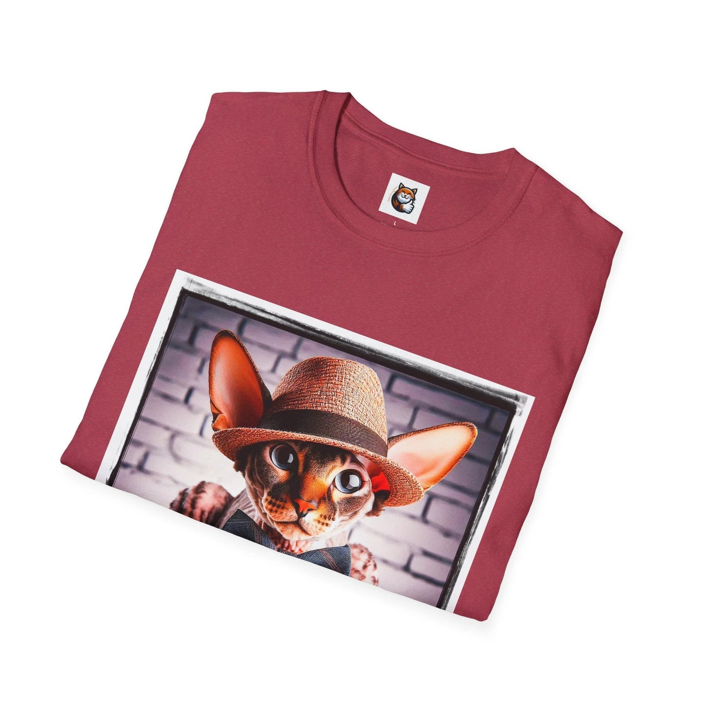 Cornish Rex Cat bow tie and hat T-Shirt by Printify