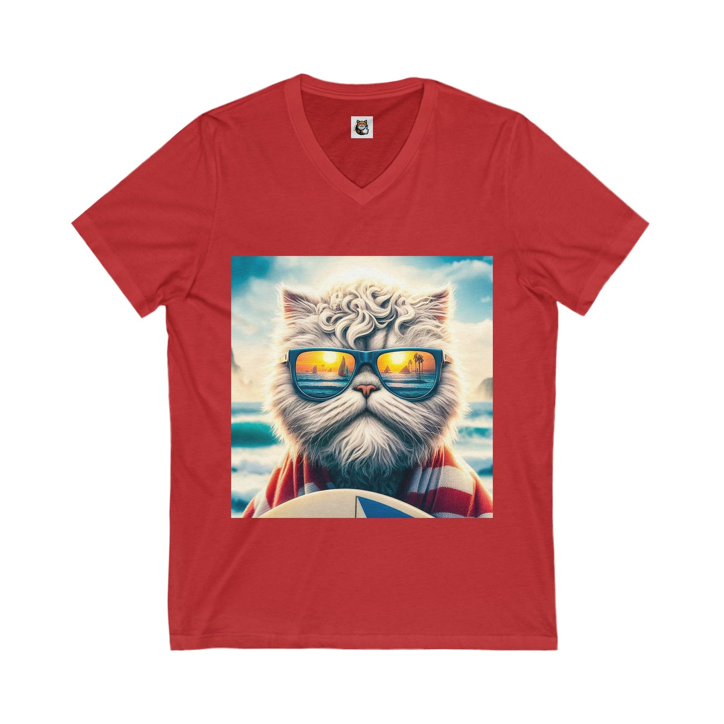 - Selkirk Rex Design V-Neck cool surfer
