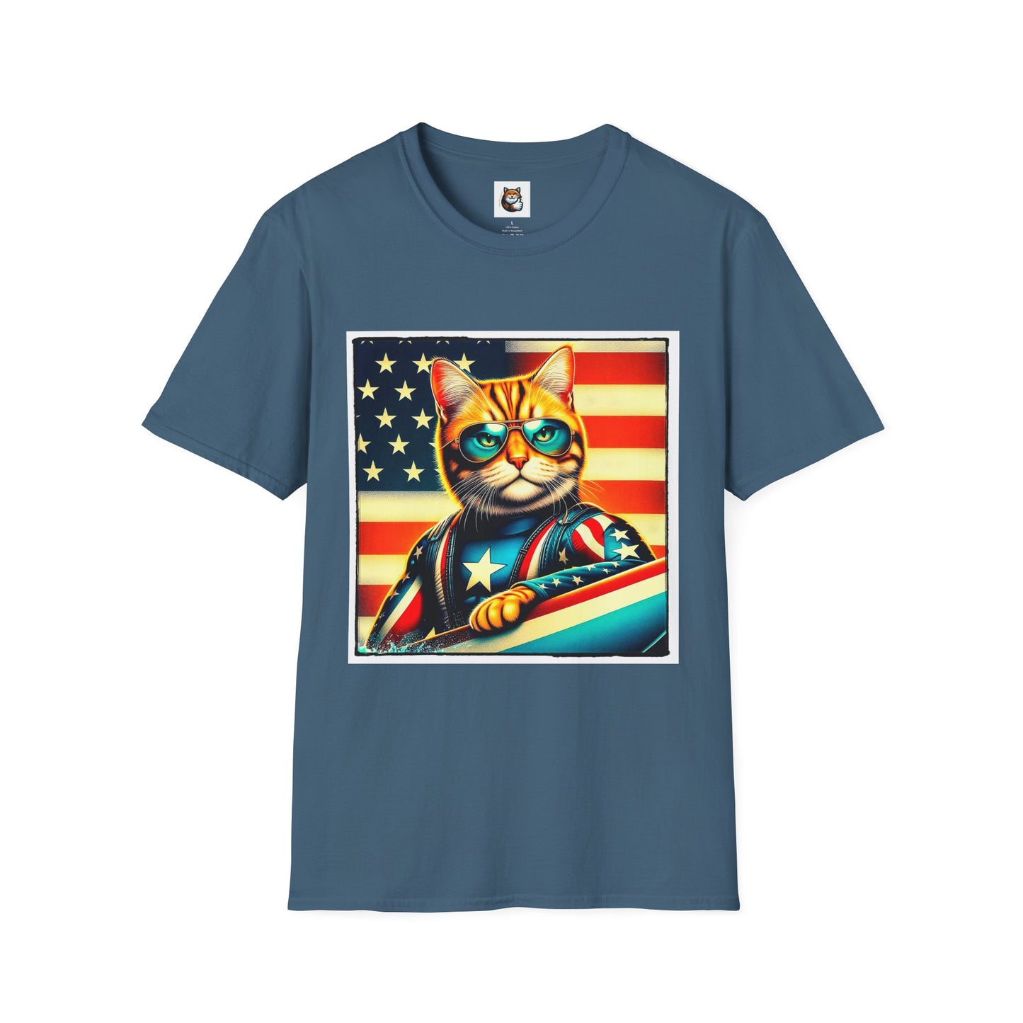 American Shorthair surfing Softstyle T-Shirt