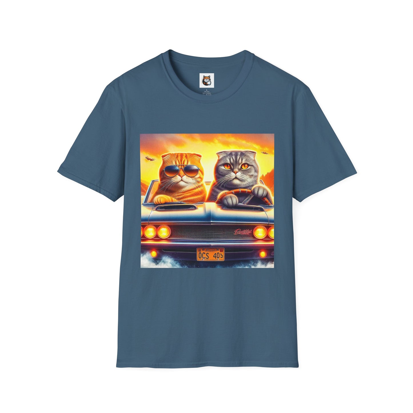 Scottish Fold driving couple T-Shirt