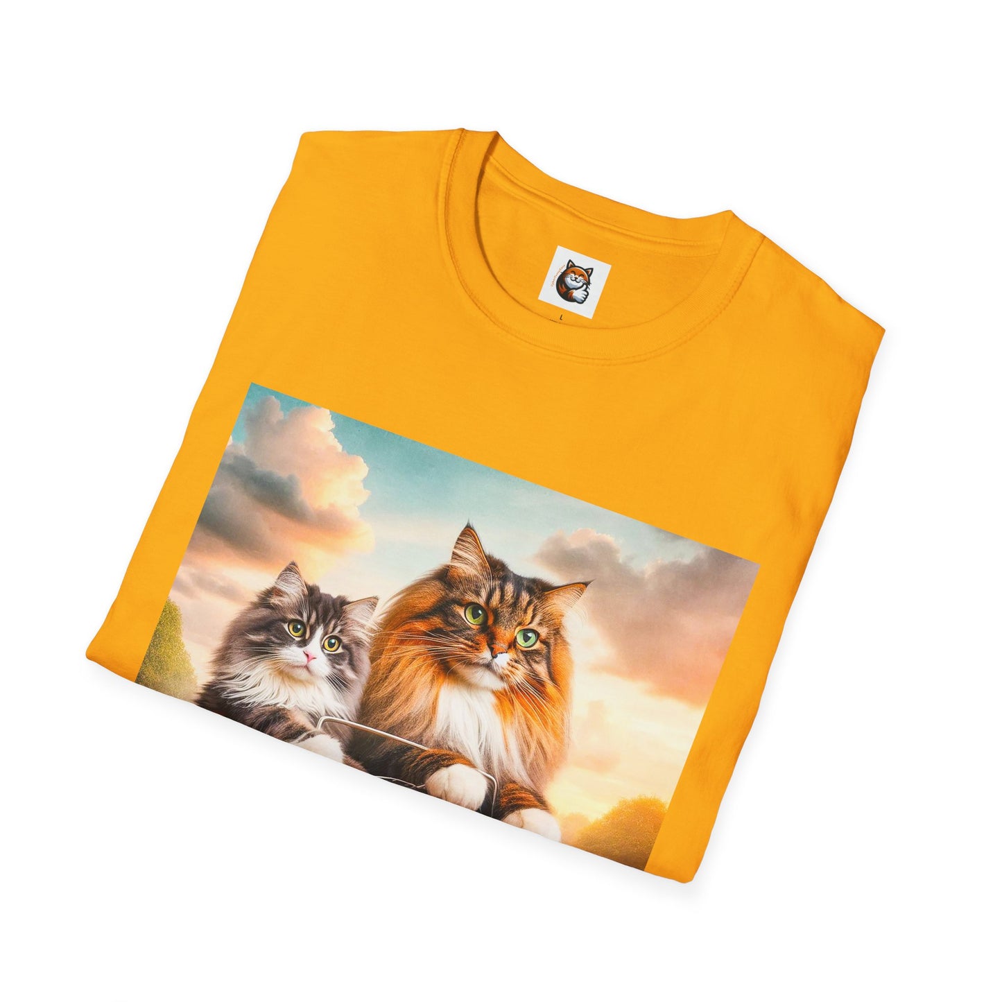 Wacky Norwegian Forest Cat Unisex Softstyle T-Shirt