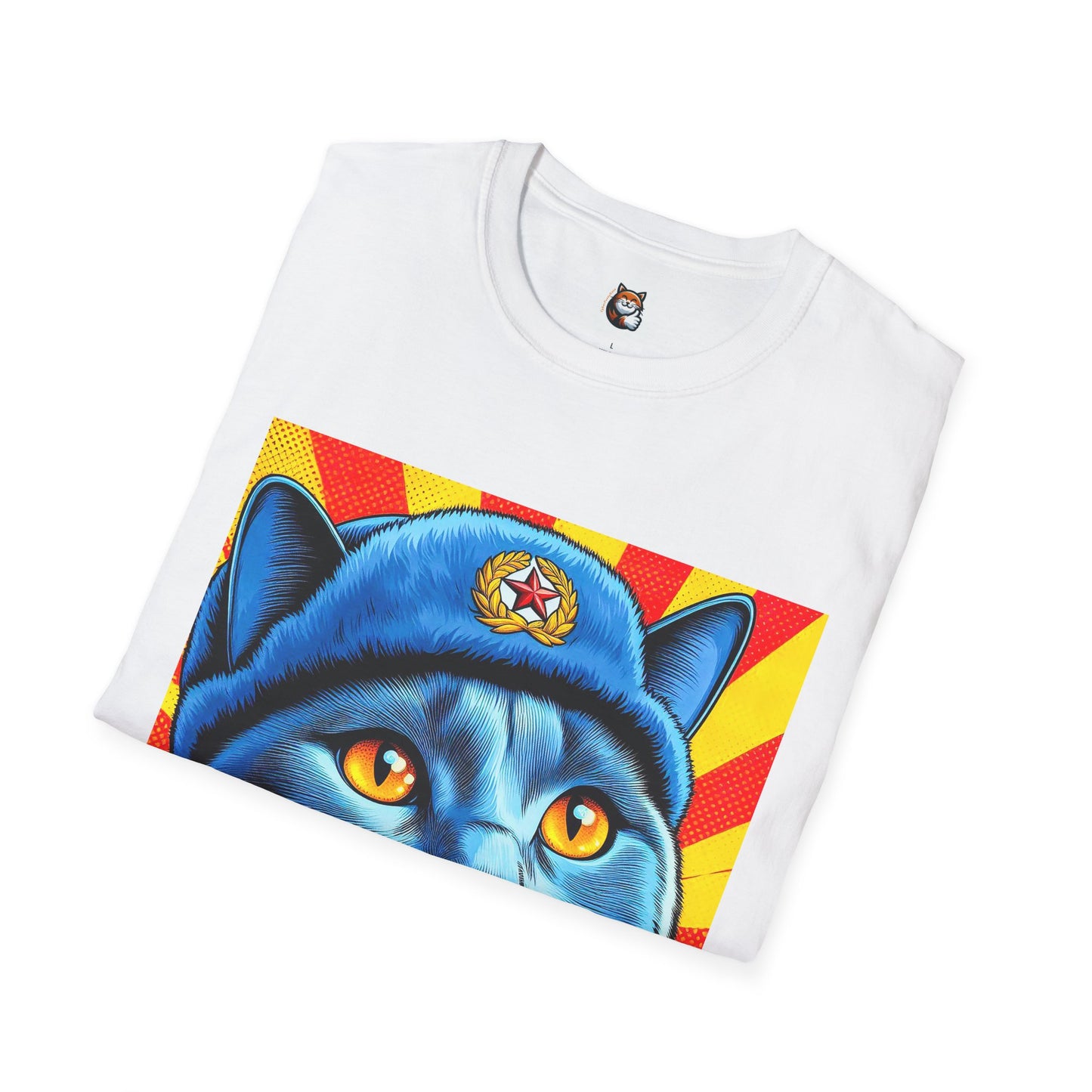 Russian Blue Cat Unisex Softstyle T-Shirt