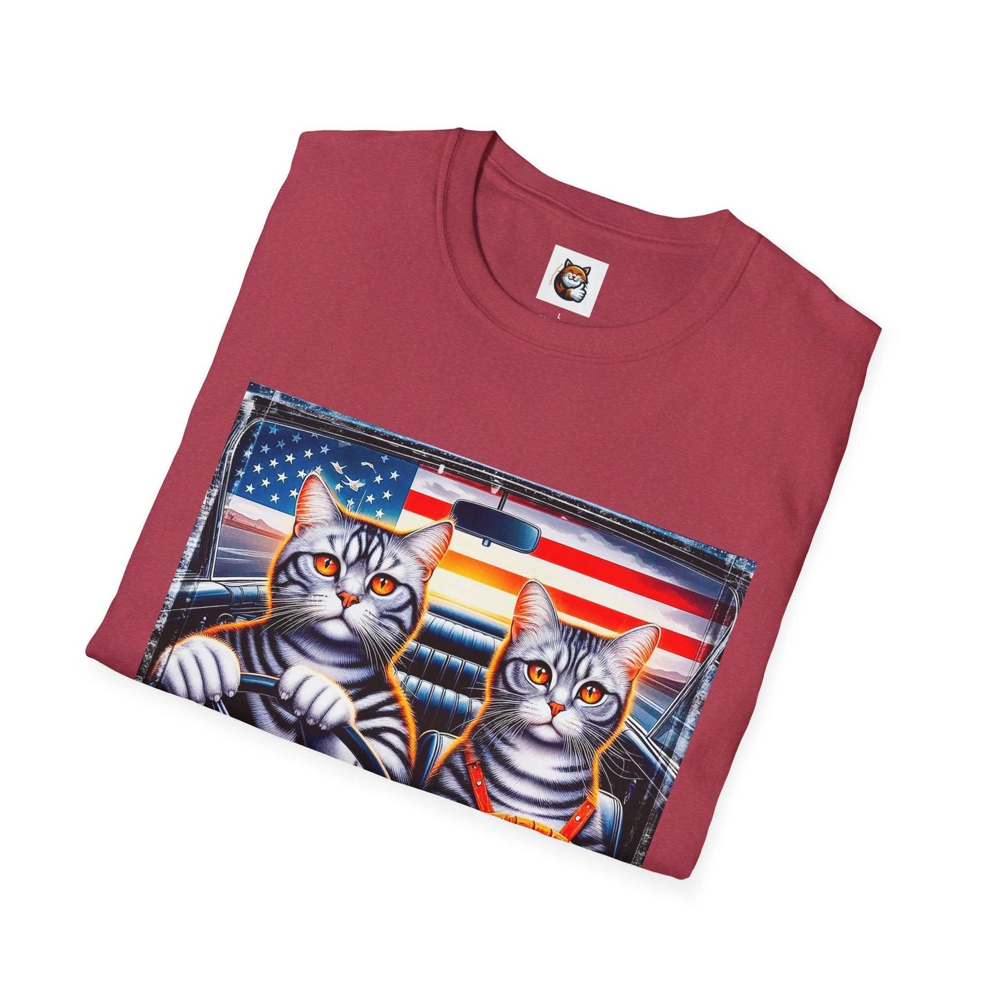 Wacky American driving friebds Unisex Softstyle T-Shirt by Printify