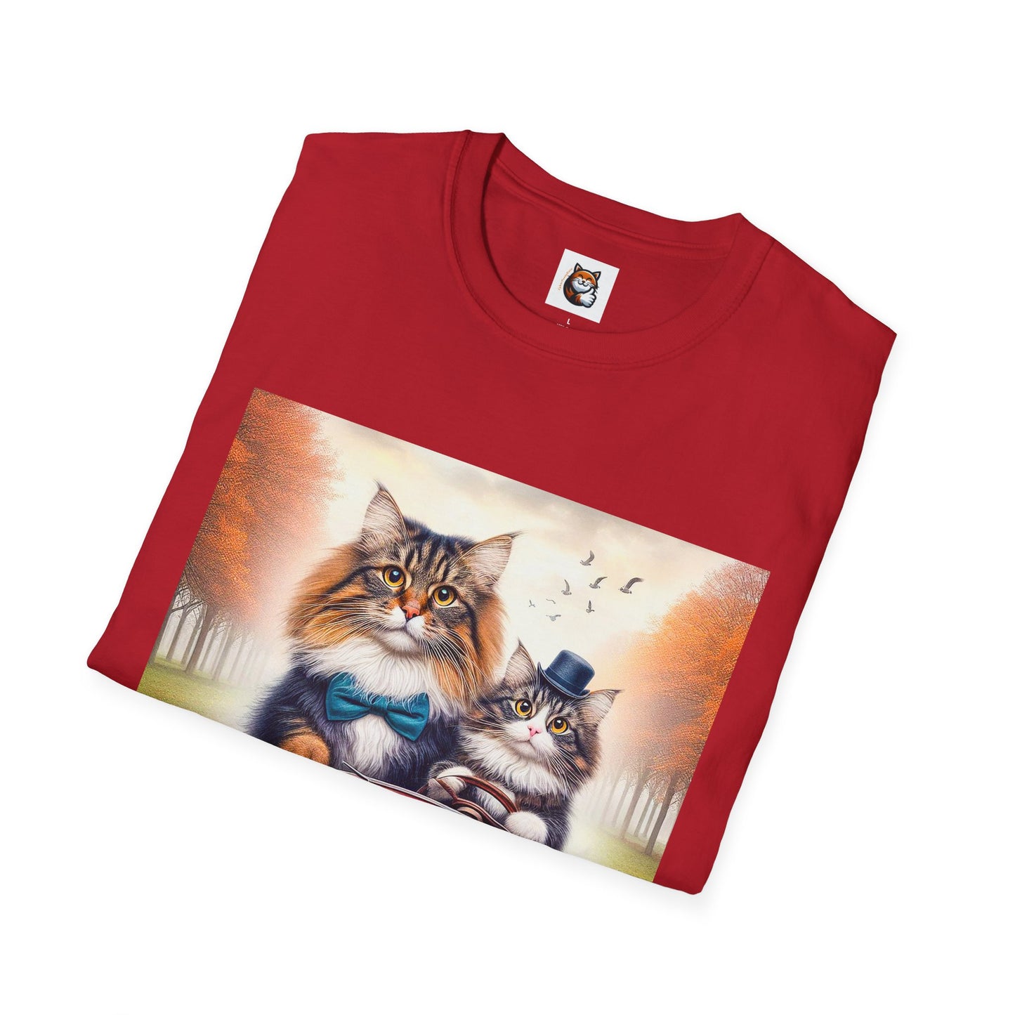 Wacky Norwegian Forest Cat Unisex Softstyle T-Shirt