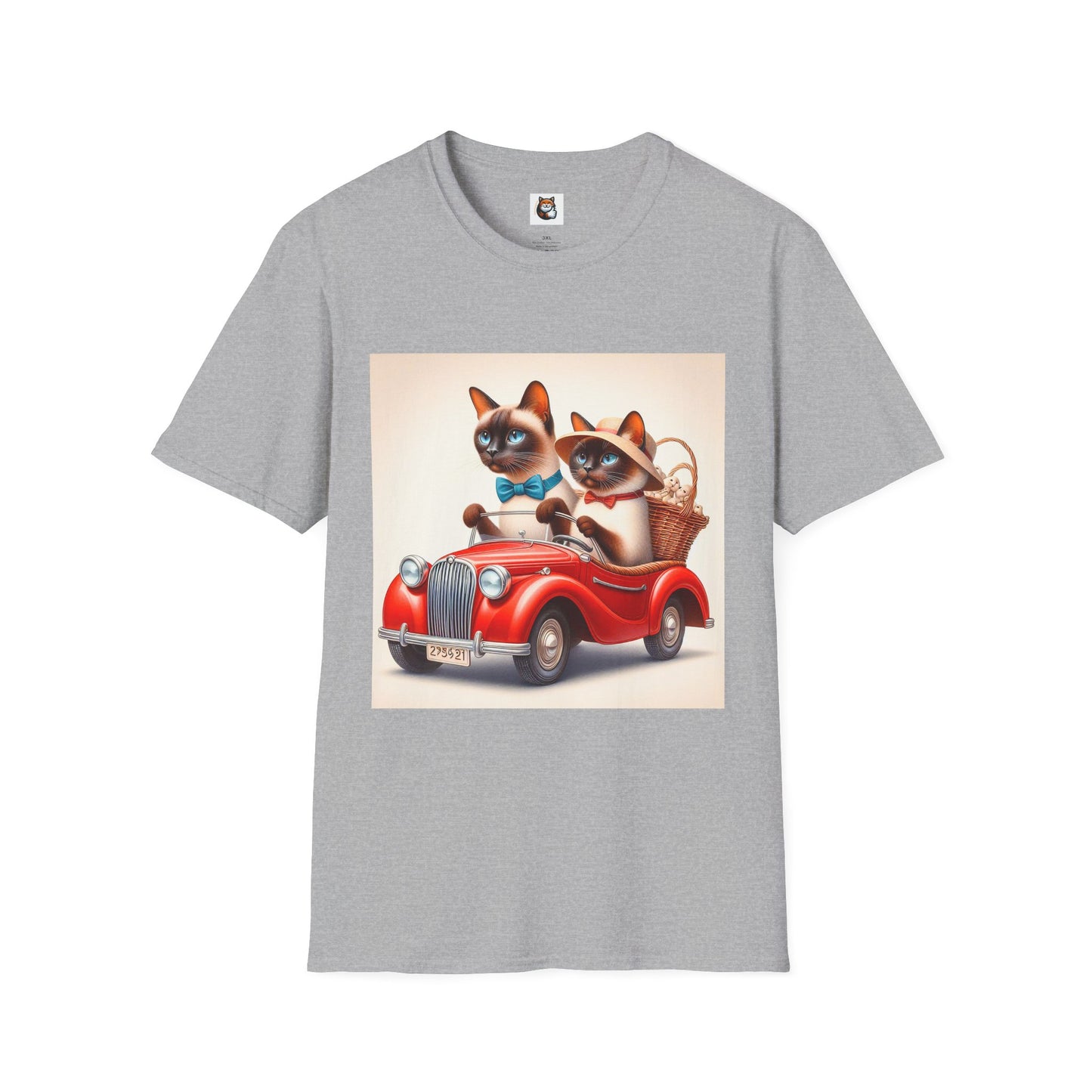 Wacky Siamese Cat red car